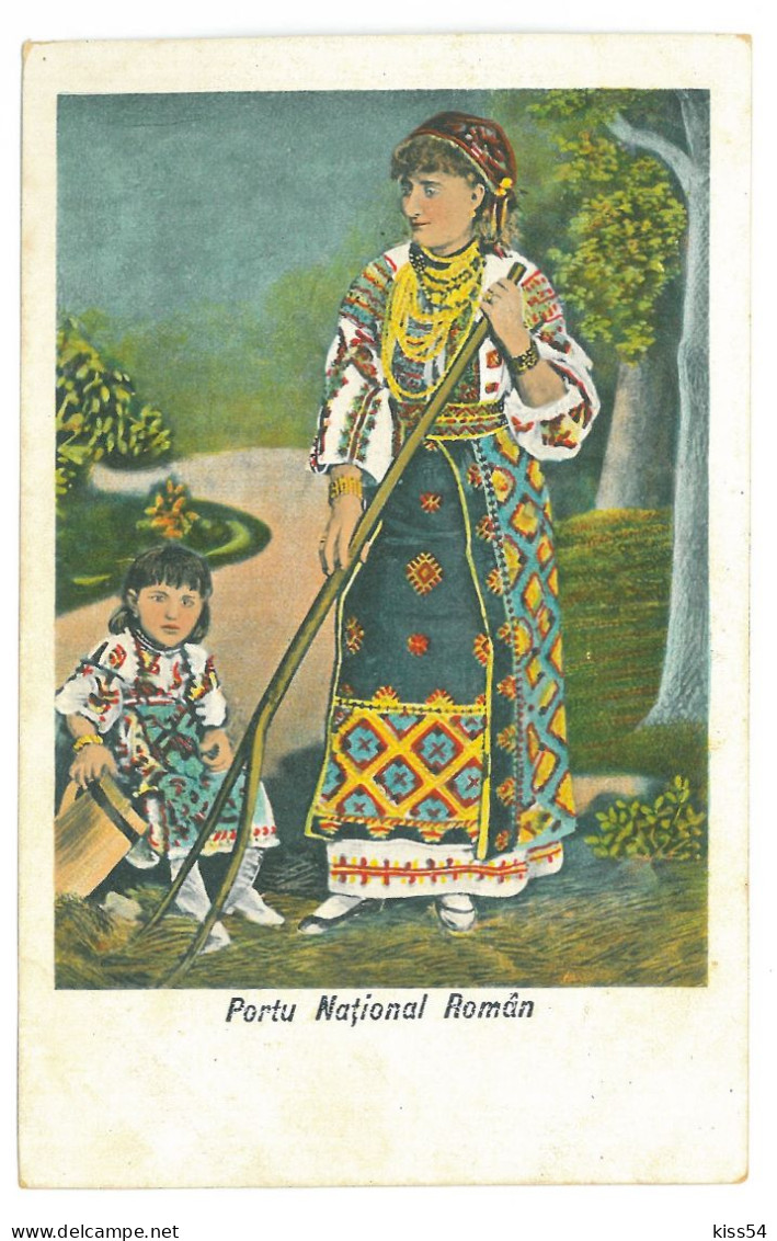 RO - 25310 ETHNIC, Woman & Girl, Port Popular, Romania - Old Postcard - Unused - Roemenië