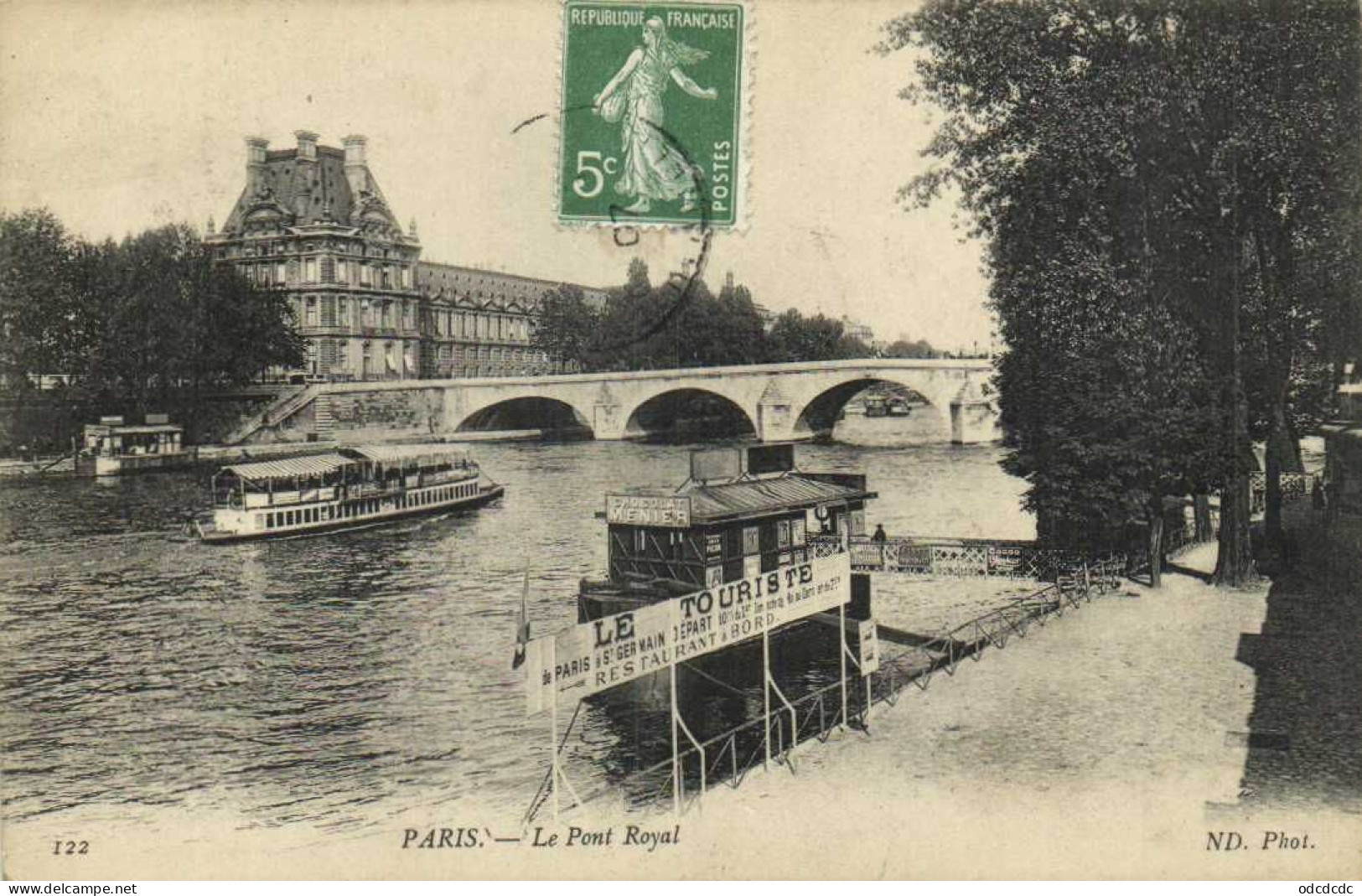 PARIS  Le Pont Royal  LE TOURISTE  Bateau Mouche RV - Bruggen