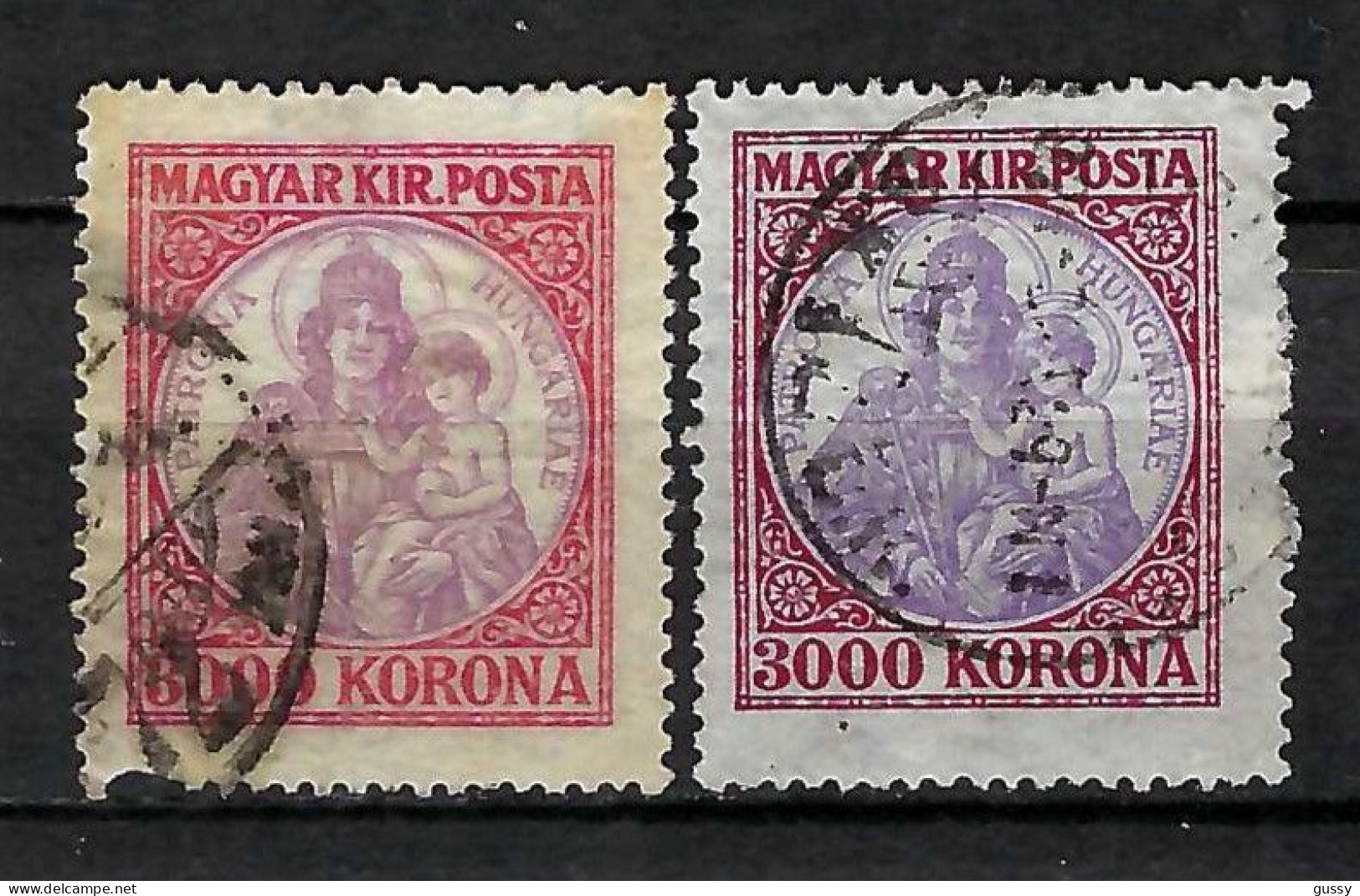 HONGRIE Ca.1923-25: Lot D' Obl., 2 Nuances - Used Stamps