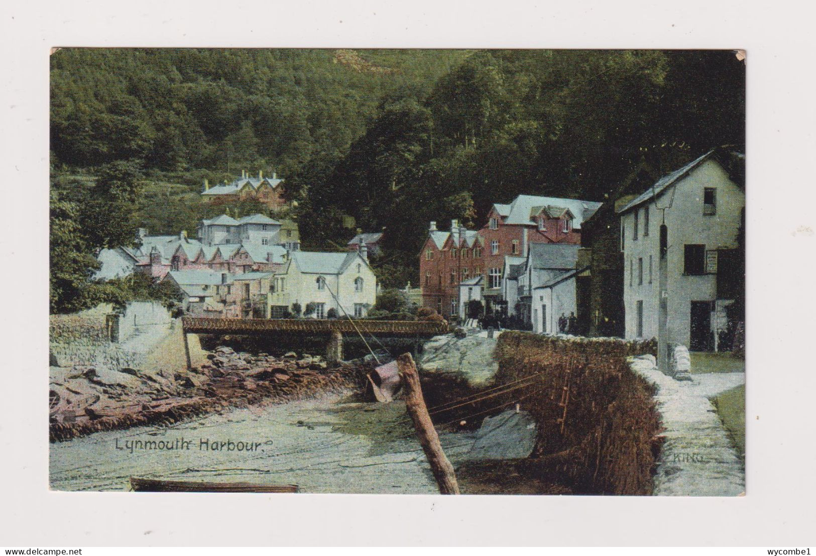 ENGLAND - Lynmouth Harbour Unused Vintage Postcard - Lynmouth & Lynton