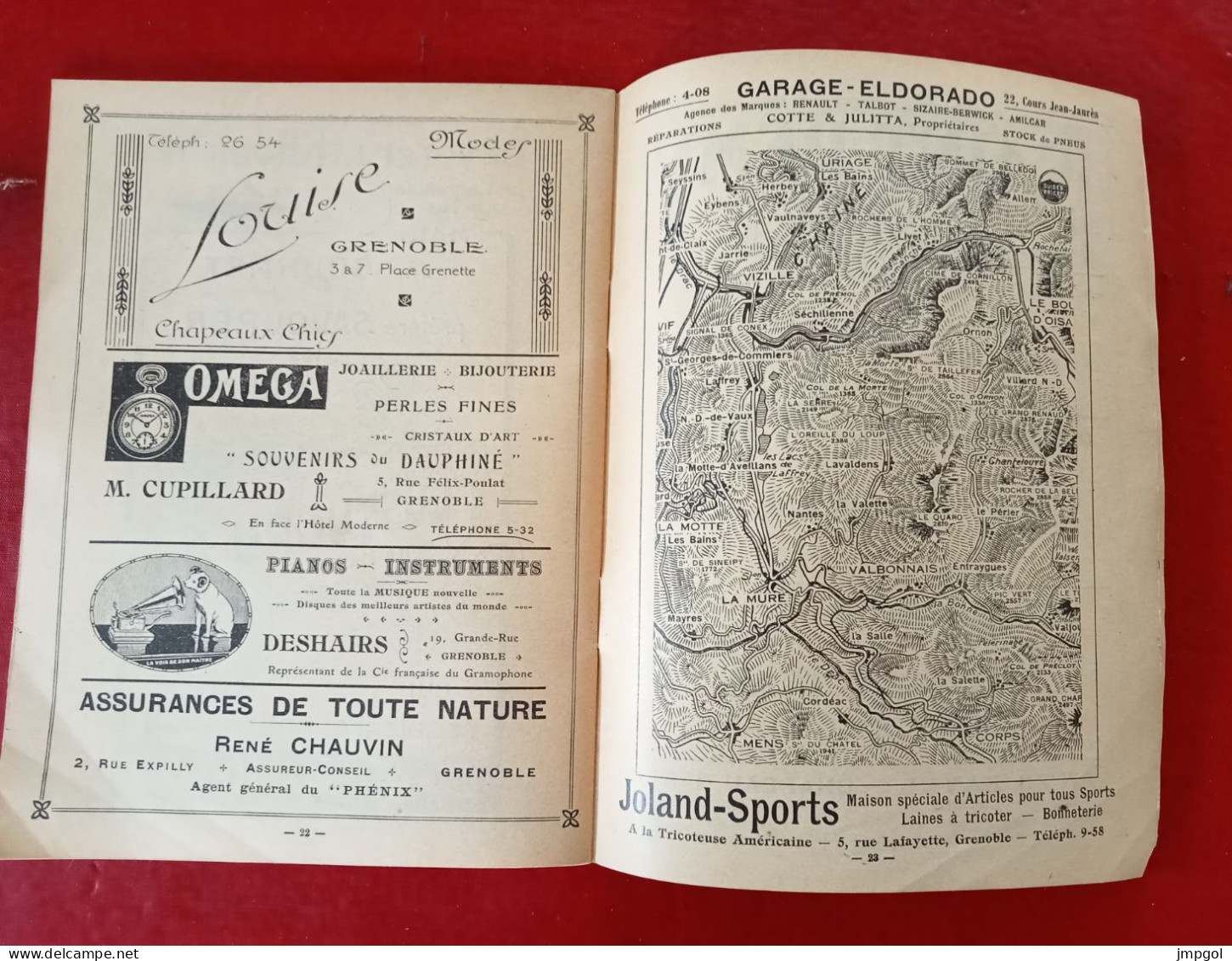 Livret Cartes Des Alpes DauphinoisesPublicités Stations Thermales Uriage Allevard Hôtels Plan De Grenoble Vers 1900 - Toeristische Brochures