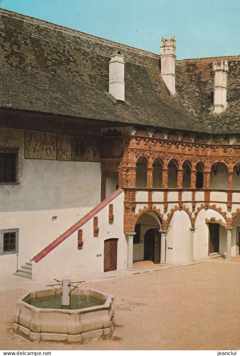 CPM. RENAISSANCE SCHLOß SCHALLABURG Bei MELK . TERRAKOTTENBOF  .  CARTE AFFR AU VERSO .  2 SCANNES - Andere & Zonder Classificatie