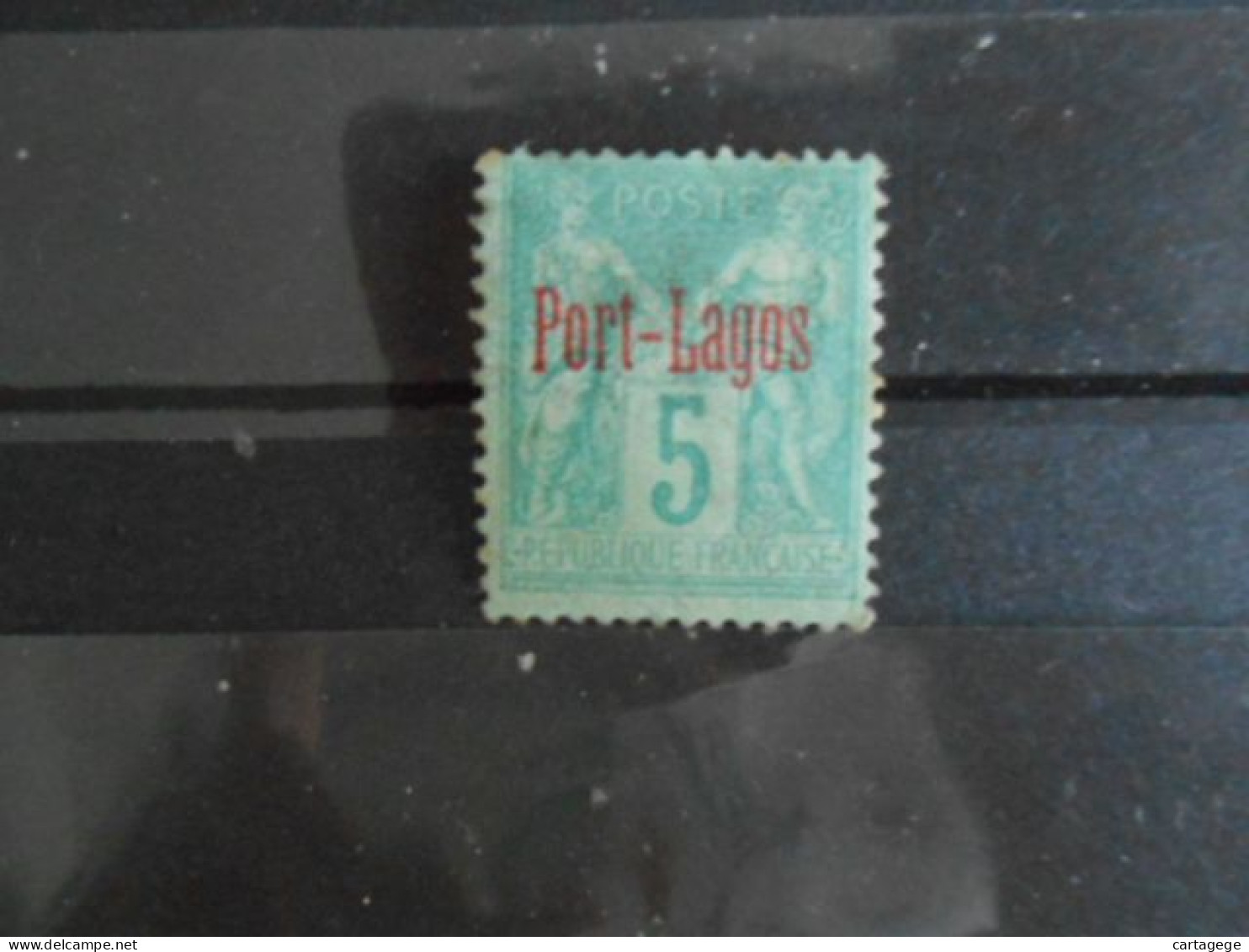 PORT-LAGOS YT 1 TYPE SAGE 5c.vert* - Unused Stamps