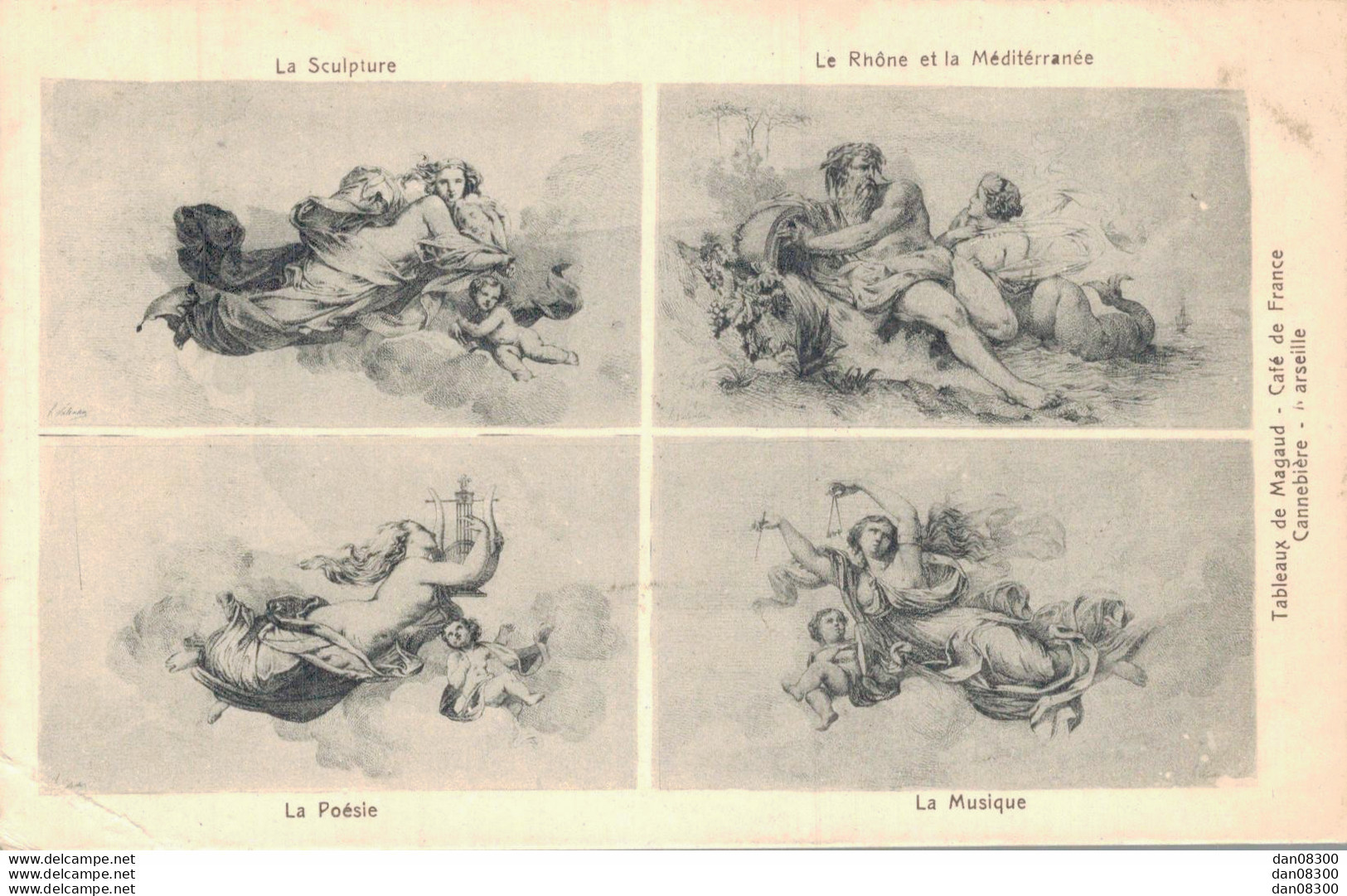TABLEAUX DE MAGAUD CAFE DE FRANCE CANNEBIERE MARSEILLE - Paintings