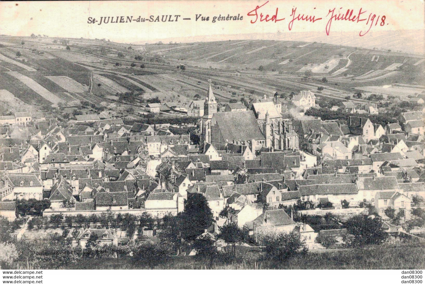 89 SAINT JULIEN DU SAULT VUE GENERALE - Saint Julien Du Sault