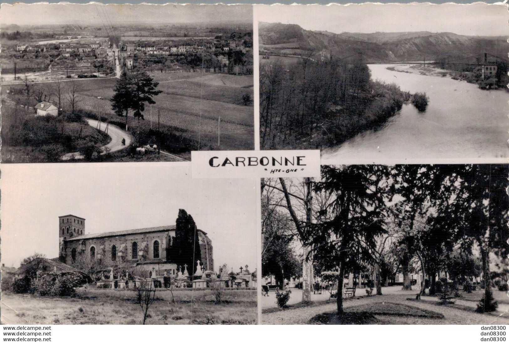 31 CARBONNE VUE GENERALE LA GARONNE PONT SUSPENDU L'EGLISE LE PREAU CPSM VUES MULTIPLES - Sonstige & Ohne Zuordnung