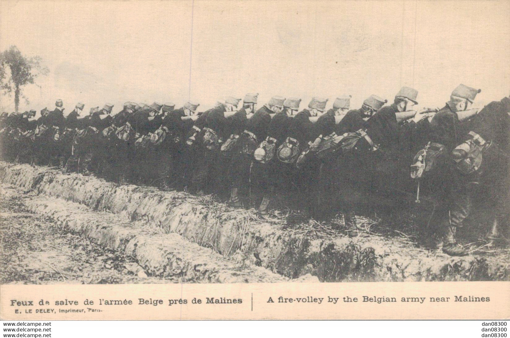 BELGIQUE FEUX DE SALVE DE L'ARMEE BELGE PRES DE MALINES - Guerre 1914-18