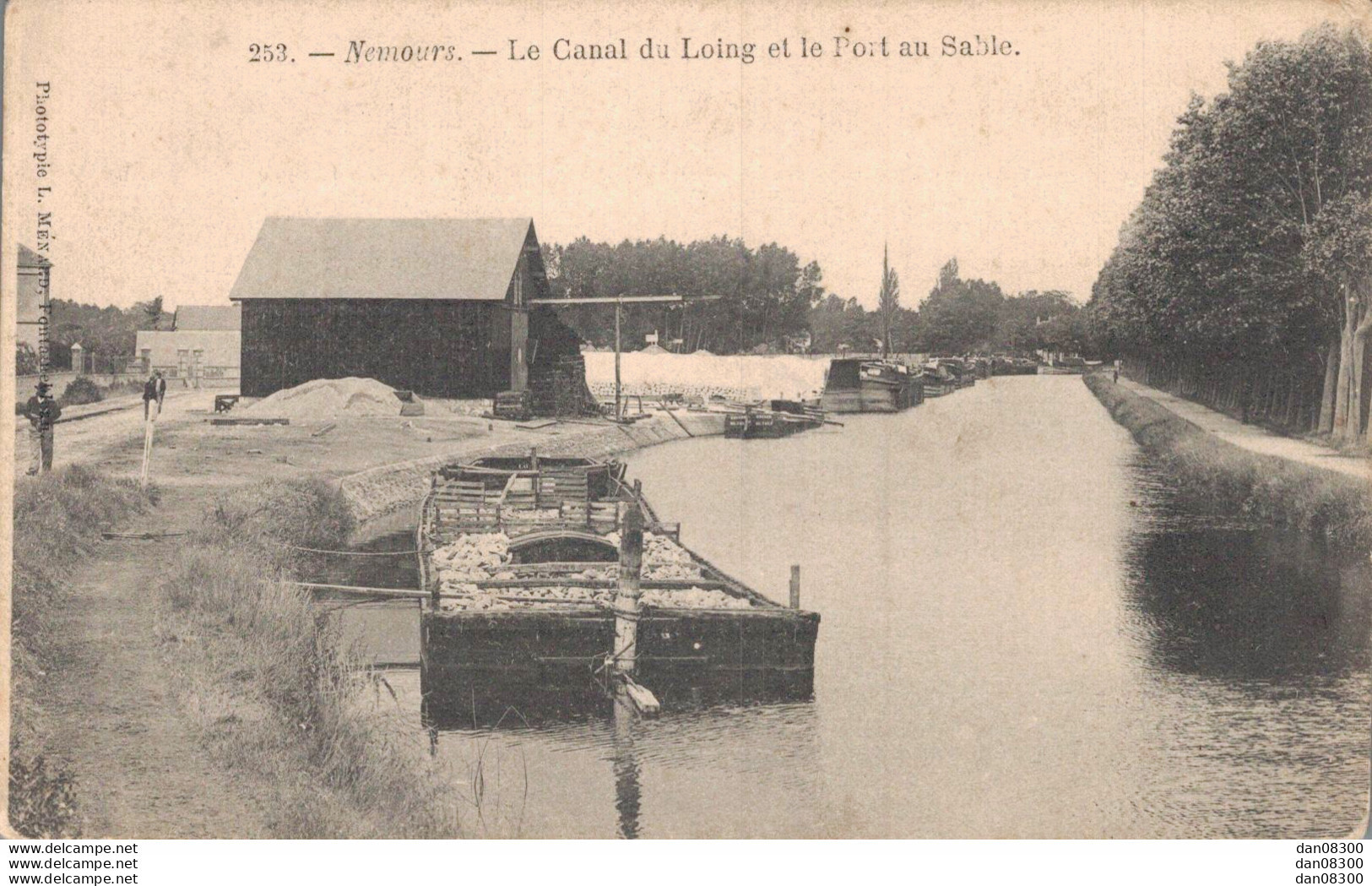 77 NEMOURS LA CANAL DU LOING ET LE PORT AU SABLE - Nemours