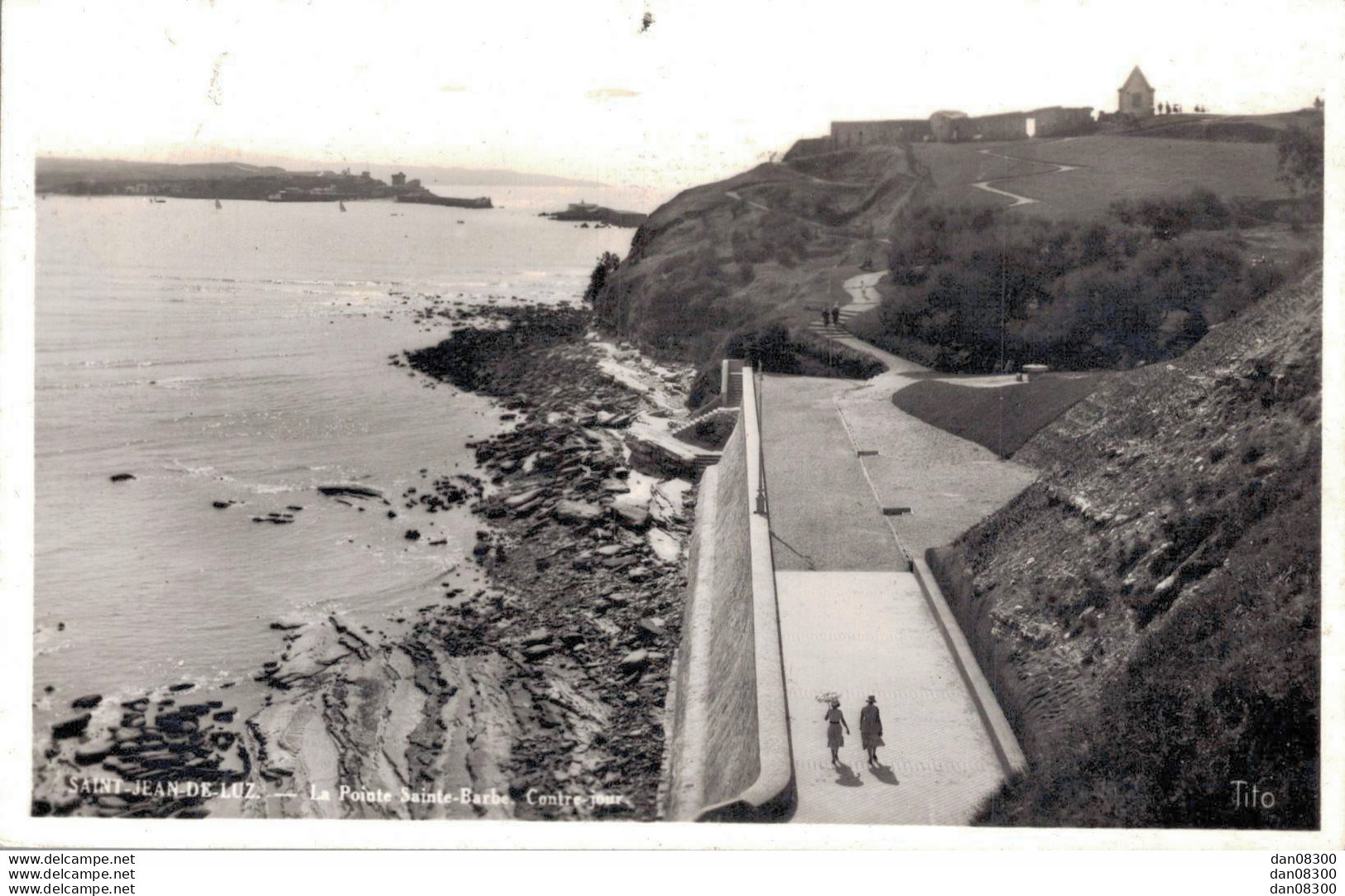 64 SAINT JEAN DE LUZ LA POINTE SAINTE BARBE CONTRE JOUR - Saint Jean De Luz