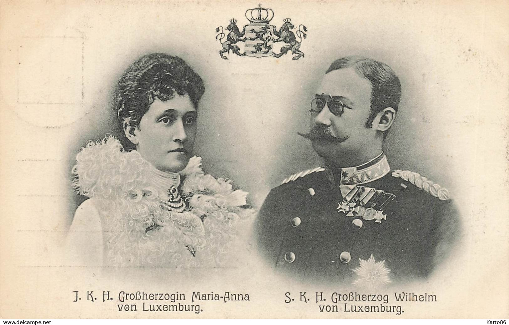 Luxembourg * J.K.H. Grossherzogin Maria Anna & S.K.H. Grossherzog Wilhelm Von Luxemburg * Royale Royauté Royalty - Altri & Non Classificati