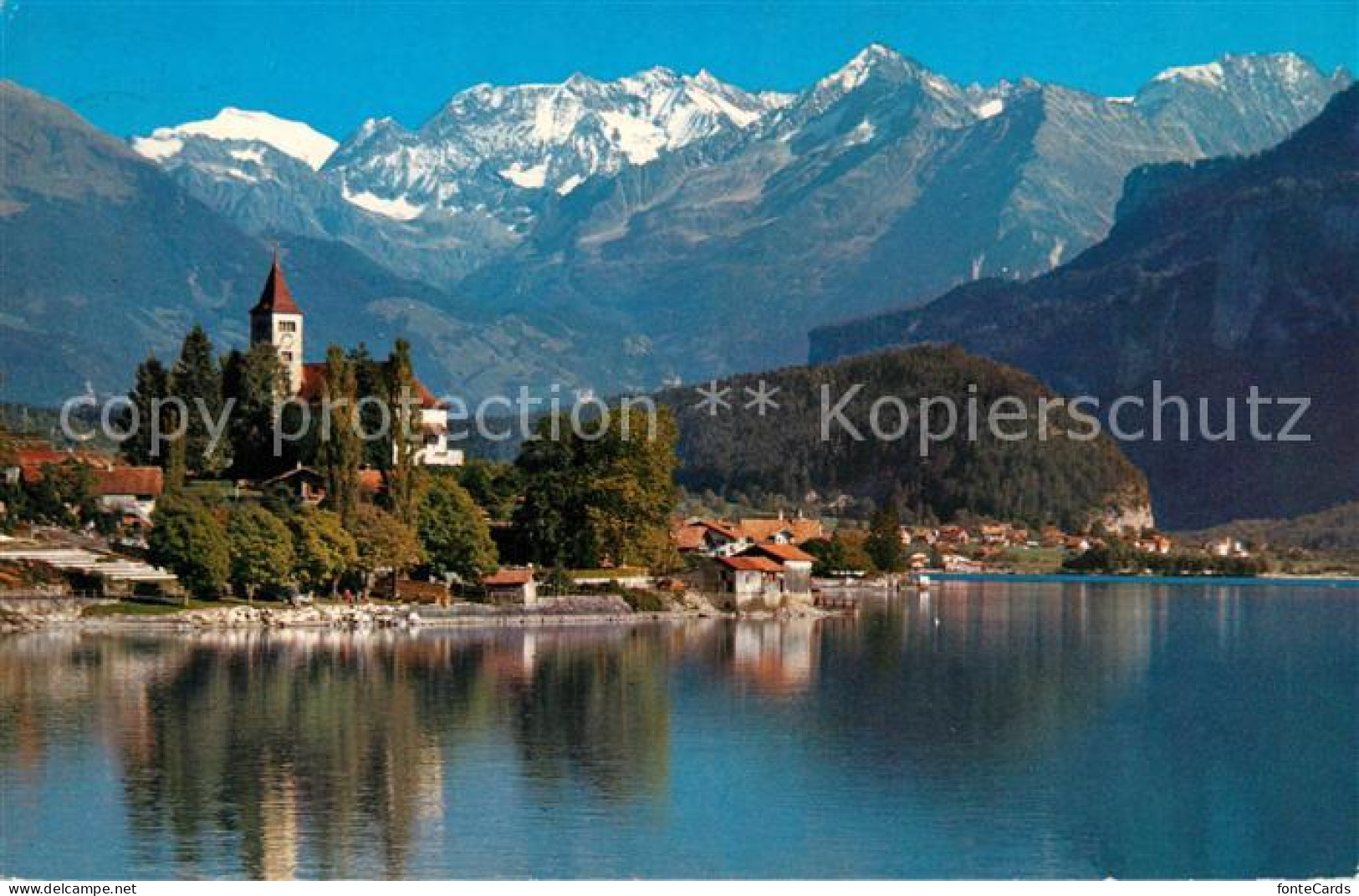 13061607 Brienz Brienzersee Mit Kirche Gwaechtenhorn Tierberge Und Benzlauistock - Other & Unclassified