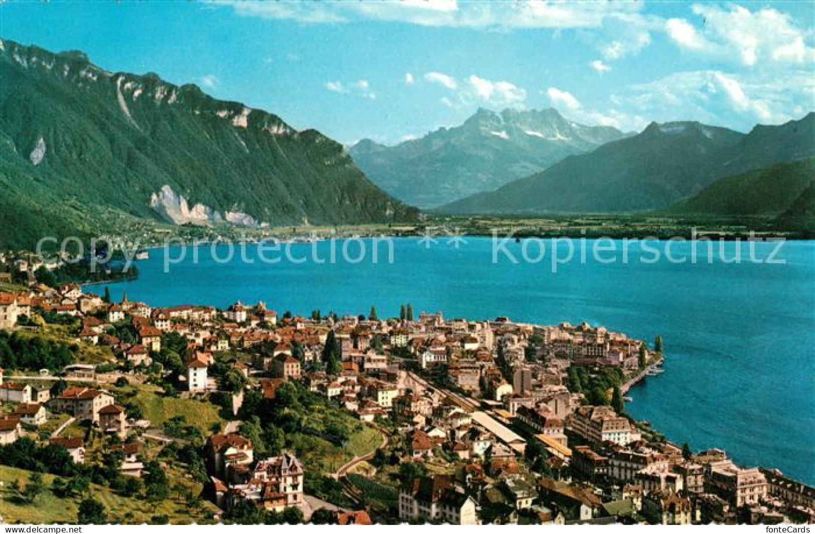 13061117 Montreux VD Lac Leman Et Dents Du Midi Montreux VD - Andere & Zonder Classificatie