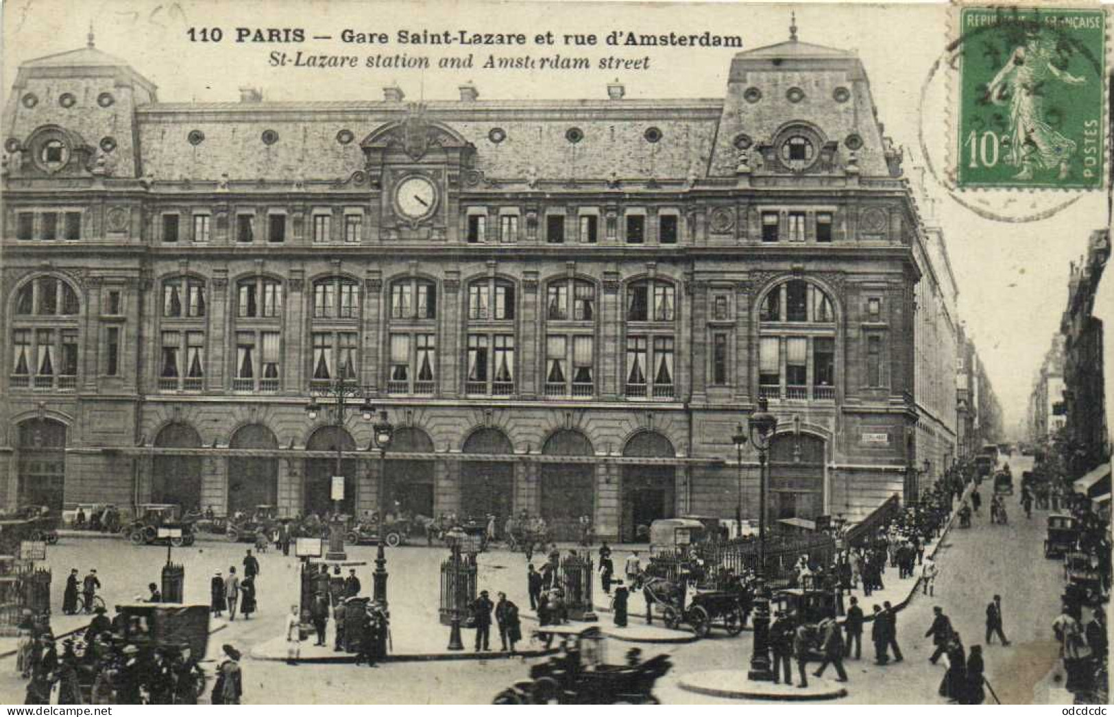 PARIS  Gare Saint Lazare Er Rue D' Amsterdam Animée RV - Arrondissement: 08