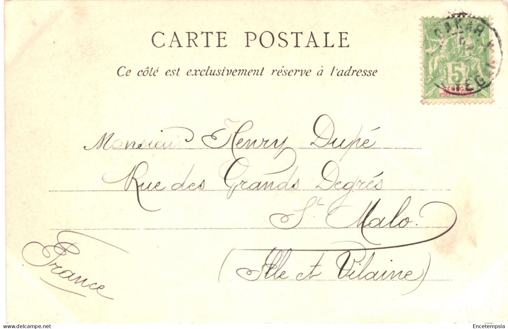 CPA Carte Postale Sénégal Dakar   1904 VM80742 - Sénégal