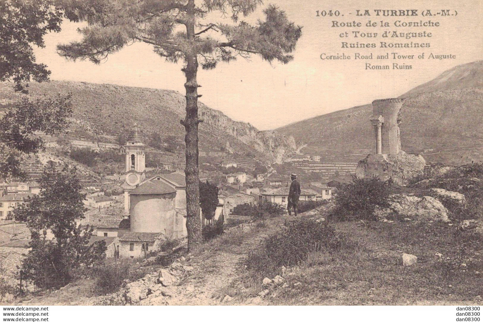 06 LA TURBIE ROUTE DE LA CORNICHE ET TOUR D'AUGUSTE RUINES ROMAINES - La Turbie