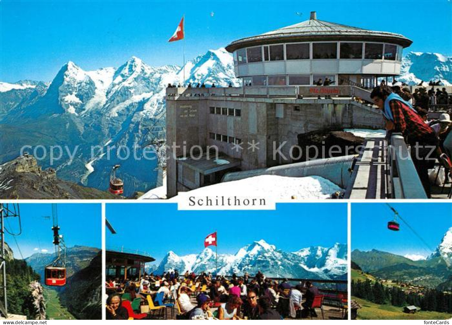 13060099 Schilthorn Muerren Gipfelstation Drehrestaurant Eiger Moench Jungfrau S - Sonstige & Ohne Zuordnung