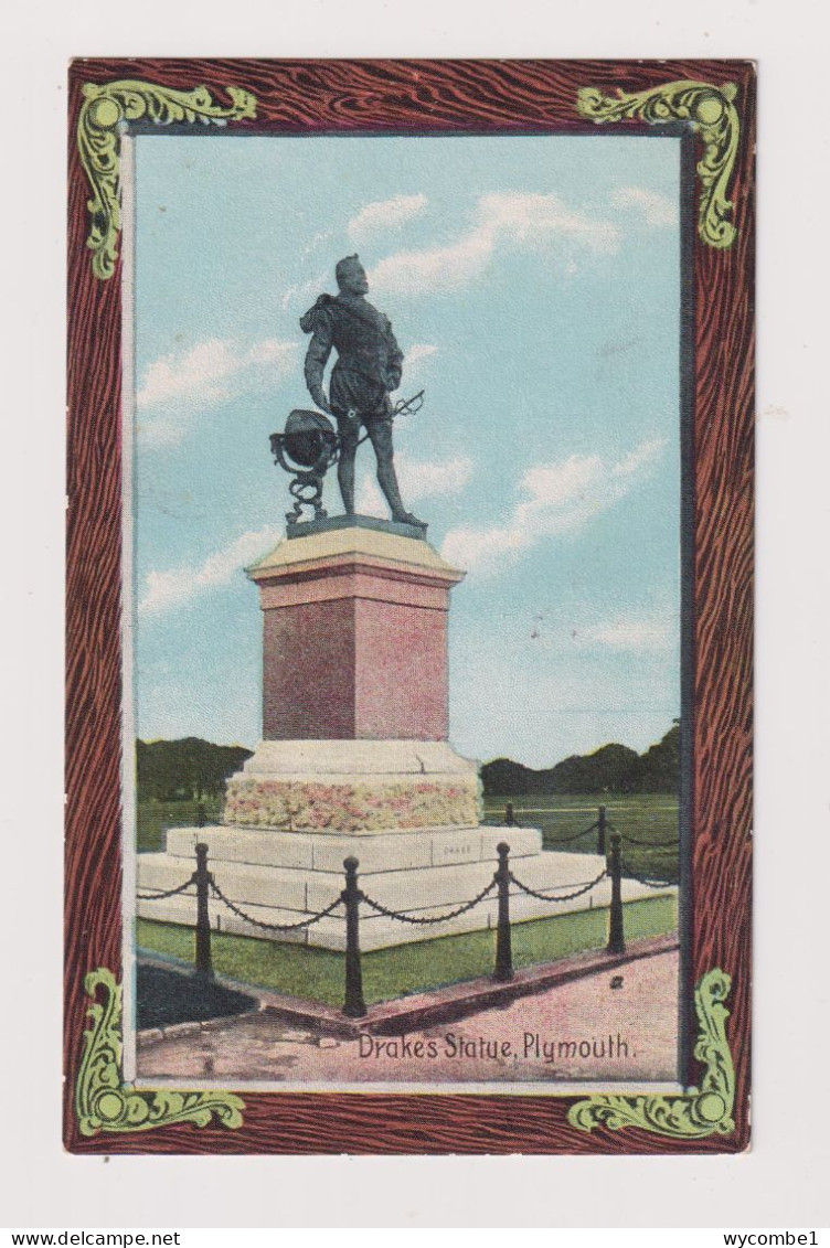 ENGLAND - Plymouth Drake's Statue Unused Vintage Postcard - Plymouth