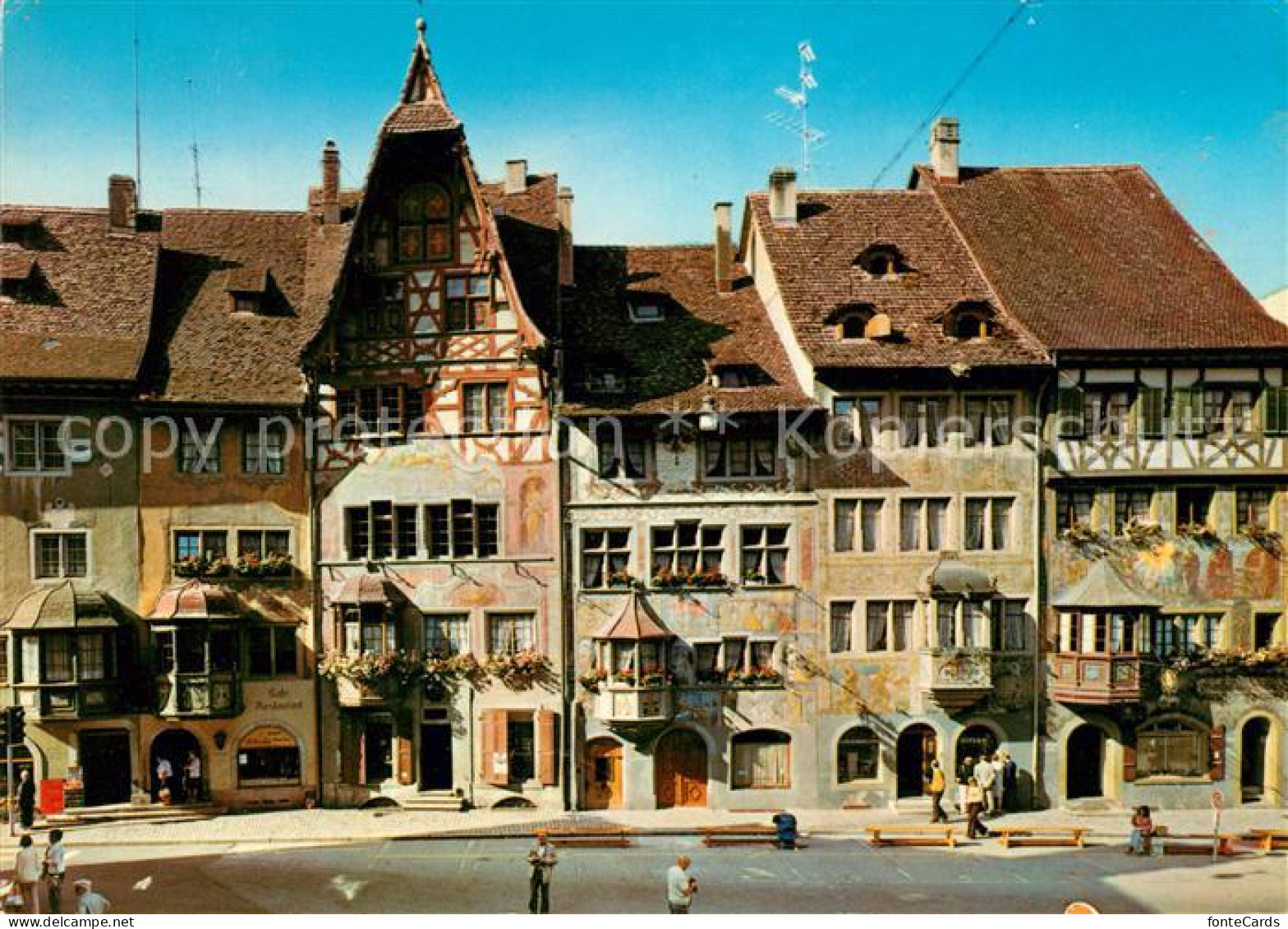 13059937 Stein Rhein Malerische Haeuser Am Rathausplatz Stein Rhein - Andere & Zonder Classificatie