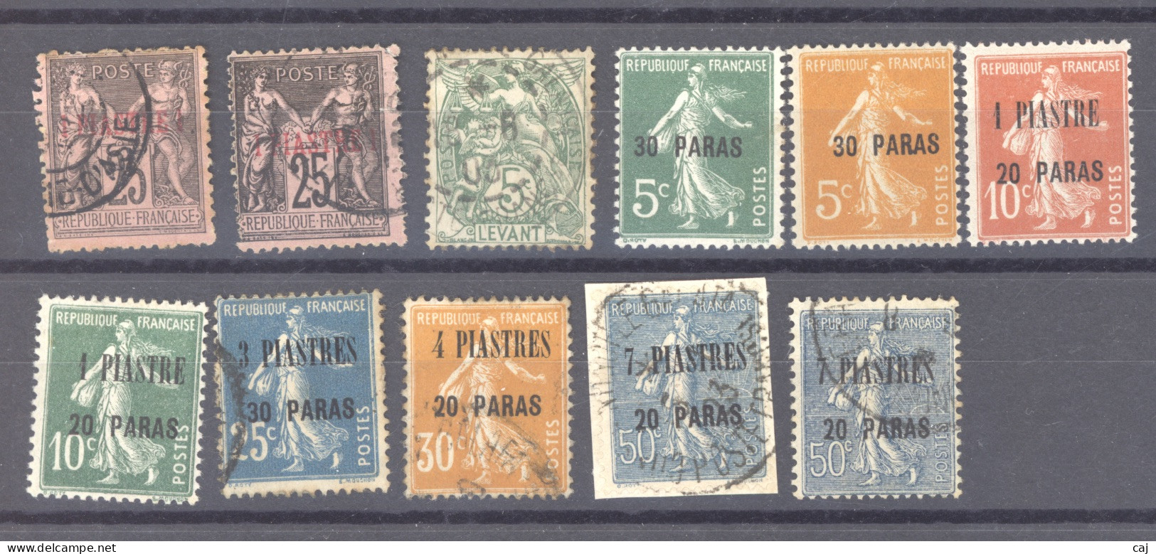 Levant   :  Yv  4...34  * , (o)  11 Valeurs - Used Stamps