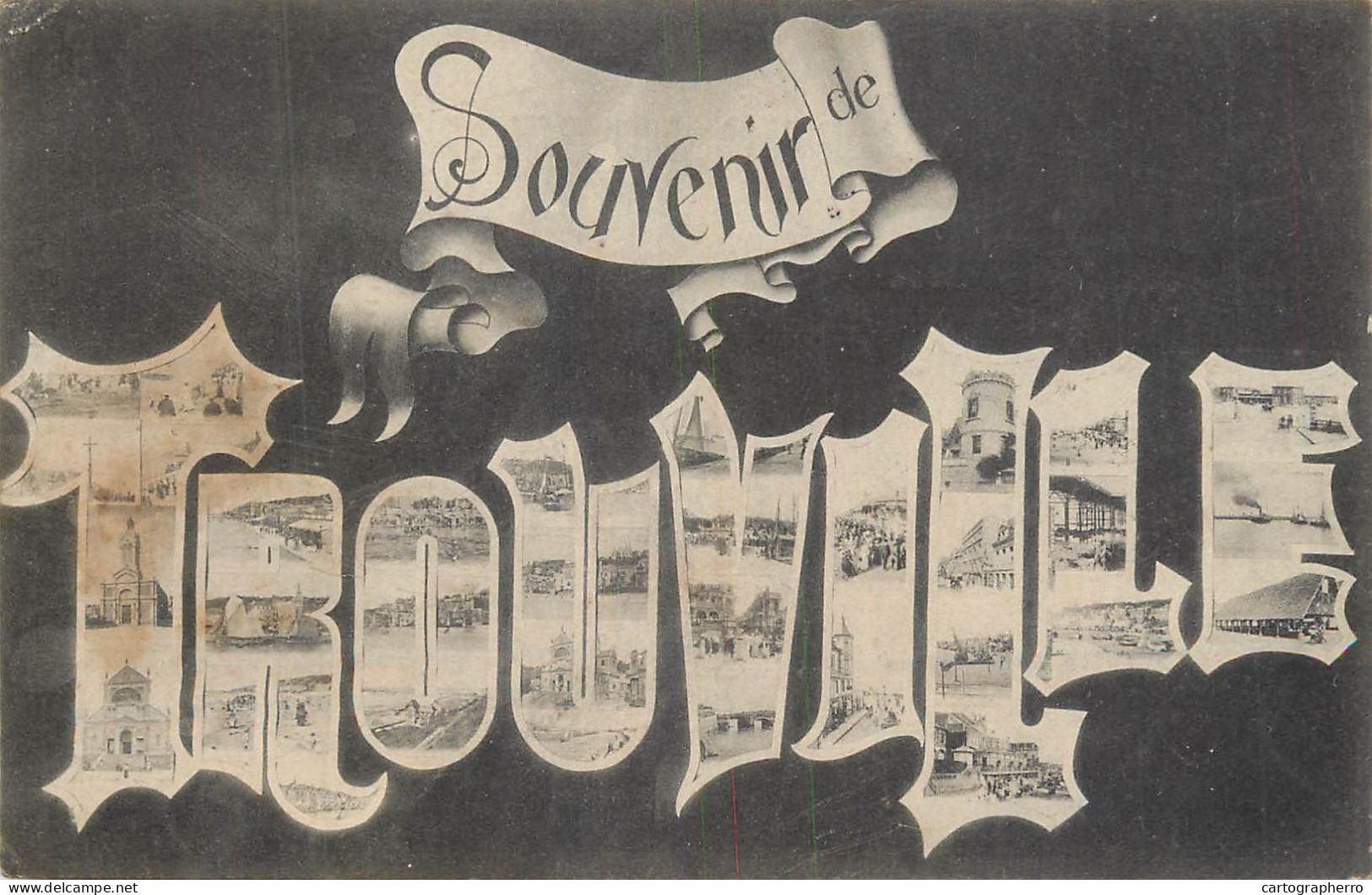 Trouville Multi Vues Souvenir 1905 - Trouville