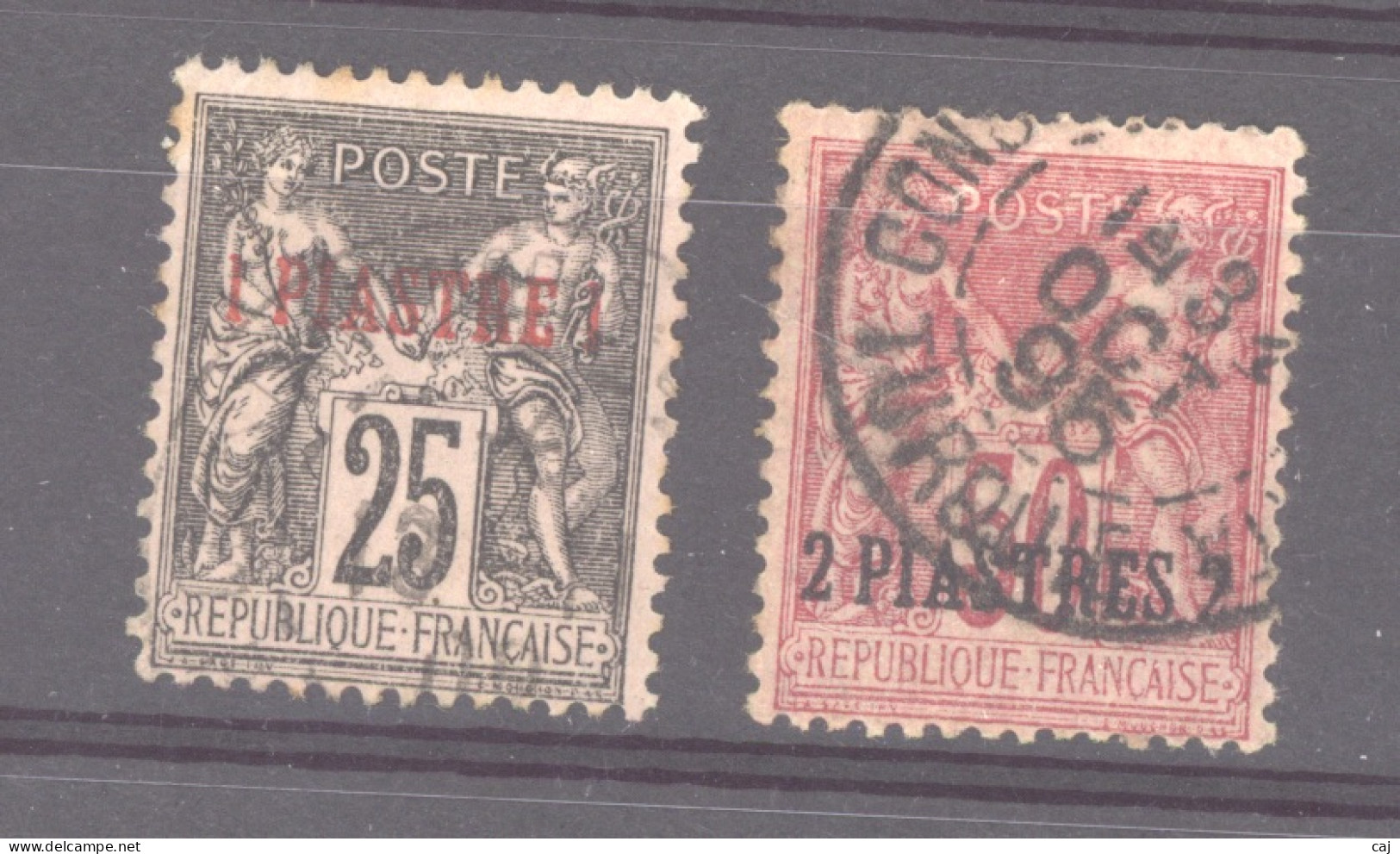 Levant   :  Yv  4a - 5  (o) - Used Stamps