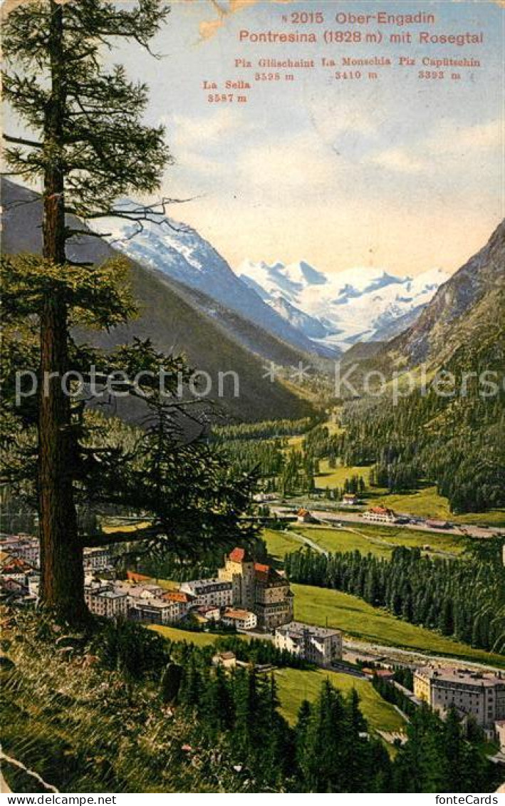 13038959 Pontresina Mit Rosegtal Pontresina - Andere & Zonder Classificatie