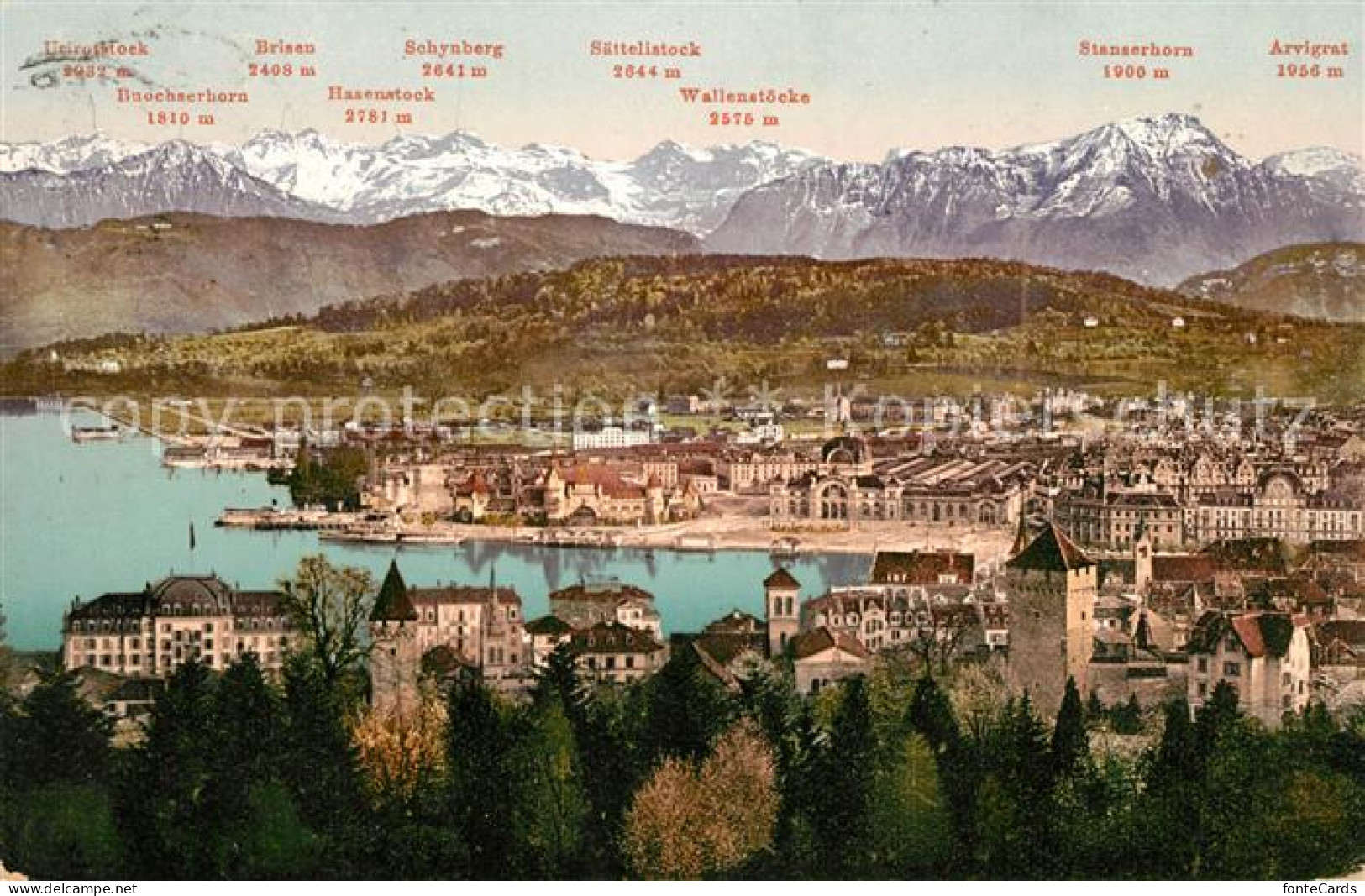 13038639 Luzern LU Panorama Mit Alpenblick Luzern - Other & Unclassified
