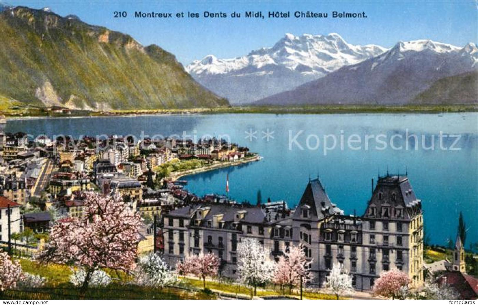 13038619 Montreux VD Dents Du Midi Et Hotel Chateau Belmont Montreux - Autres & Non Classés