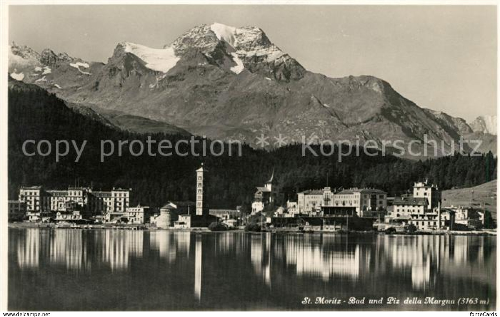 13038589 St Moritz Bad GR Mit Piz Della Margna St. Moritz - Andere & Zonder Classificatie