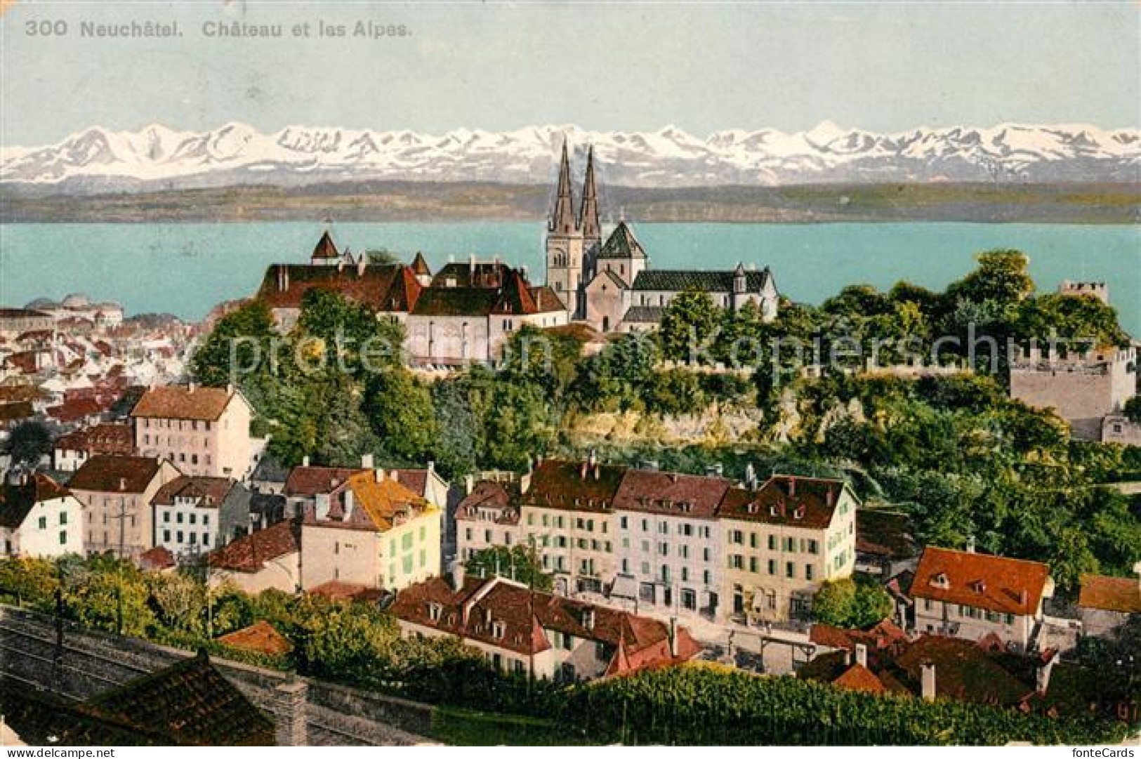 13038579 Neuchatel NE Chateau Et Les Alpes Neuchatel - Altri & Non Classificati