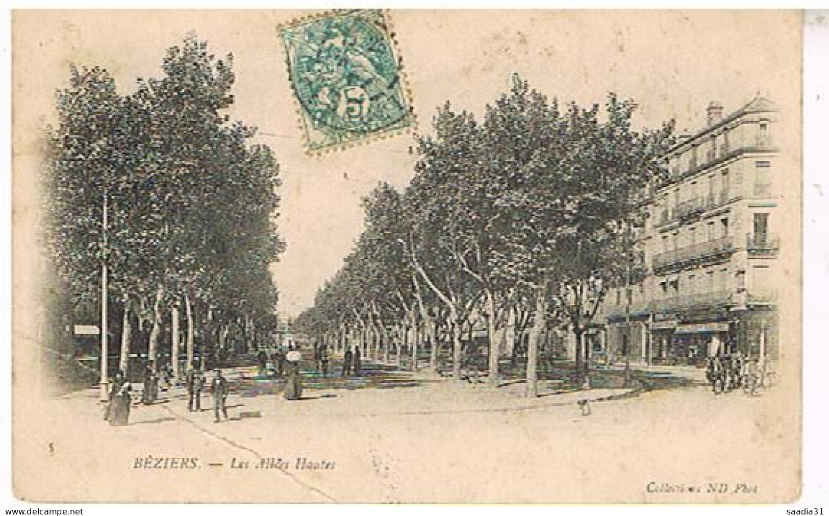 34 BEZIERS LES ALLEES HAUTES  1903 - Beziers