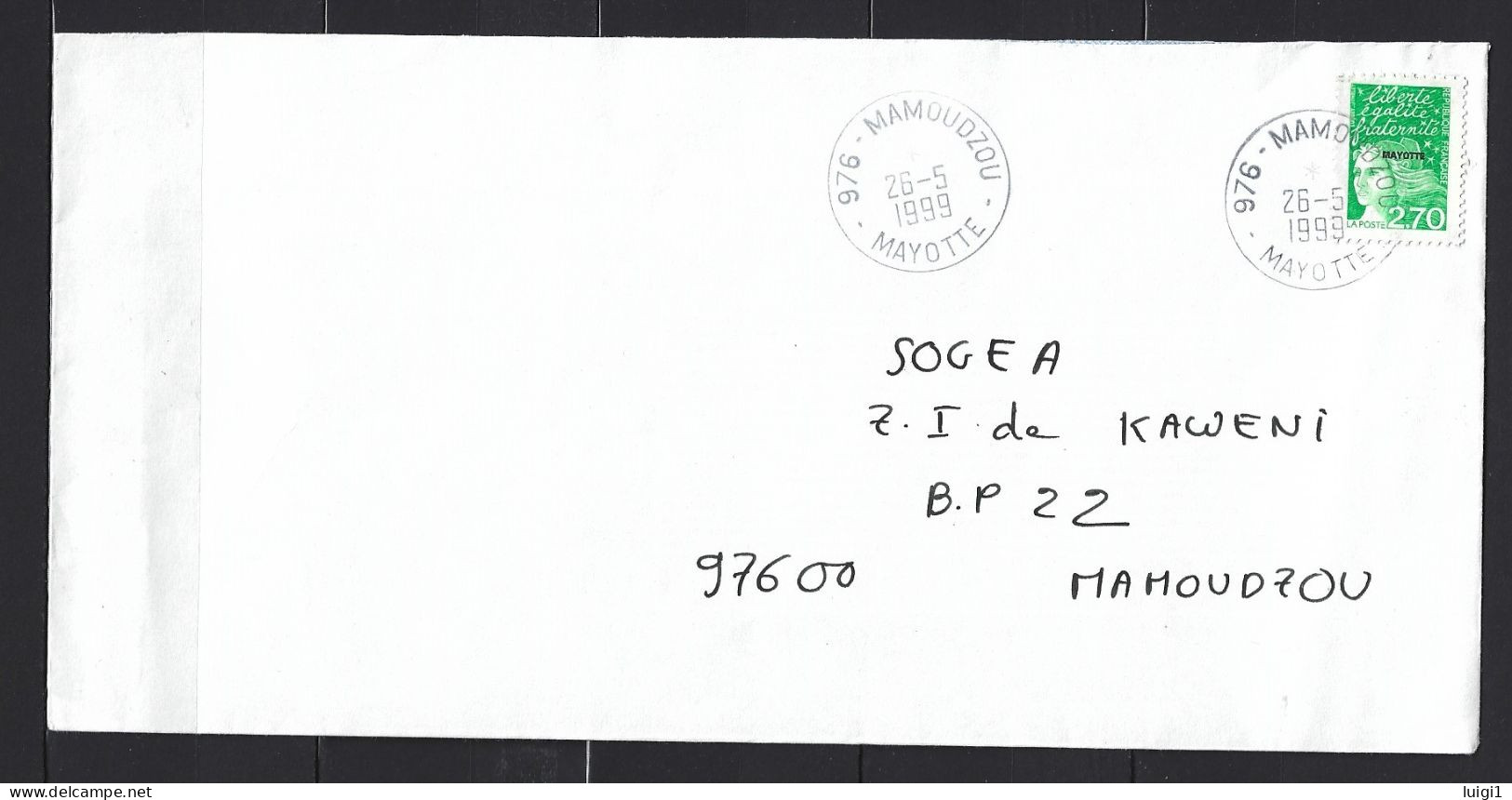 MAYOTTE 1999.  Y&T N° 48 Type I . LUQUET Légende LA POSTE - Sur Pli Local. TB - Unused Stamps