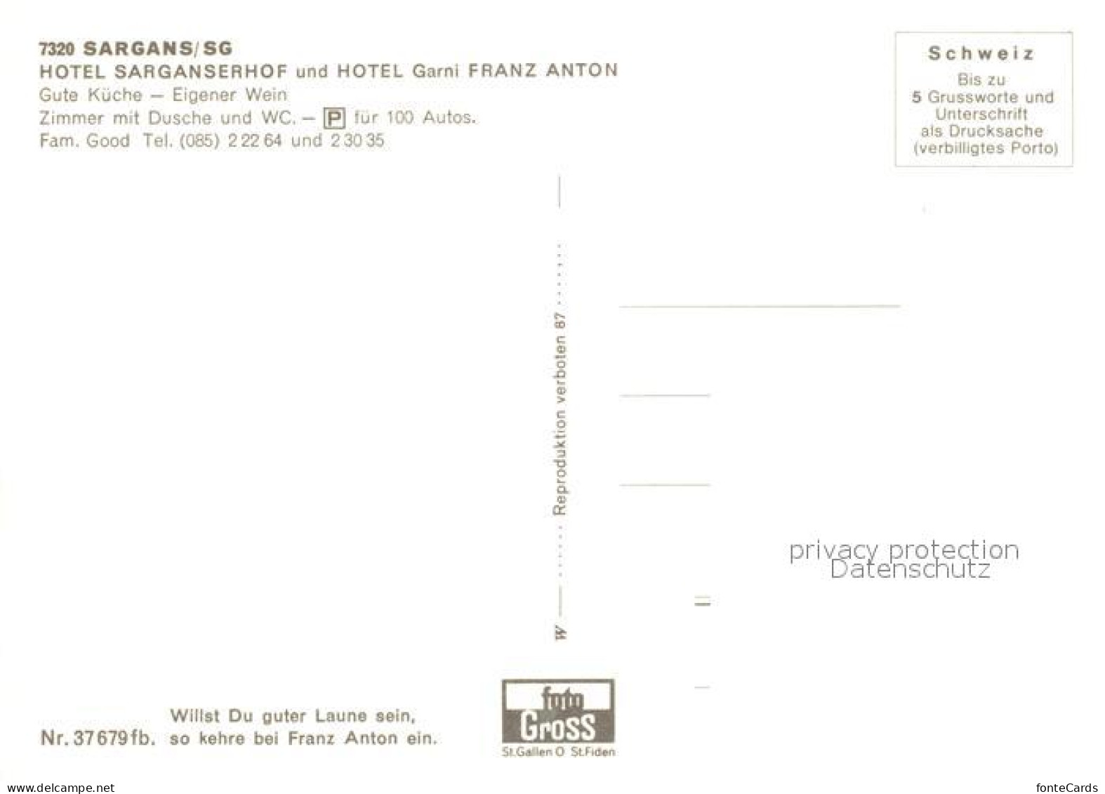 13035377 Sargans Hotel Sarganserhof Hotel Franz Anton Sargans - Other & Unclassified