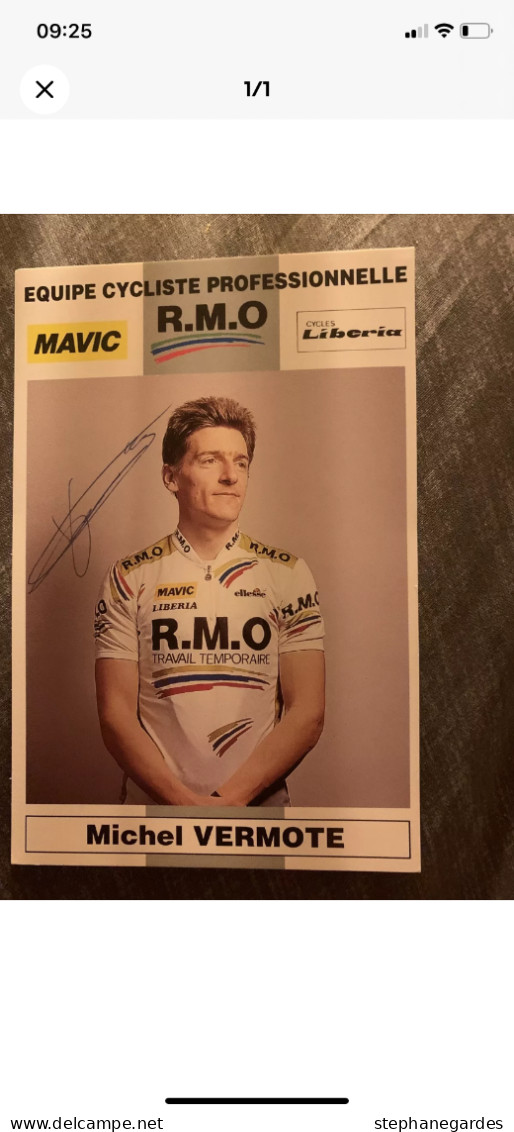 Carte Postale Cyclisme Michel VERMOTE Avec Autographe Équipe RMO - Cycling