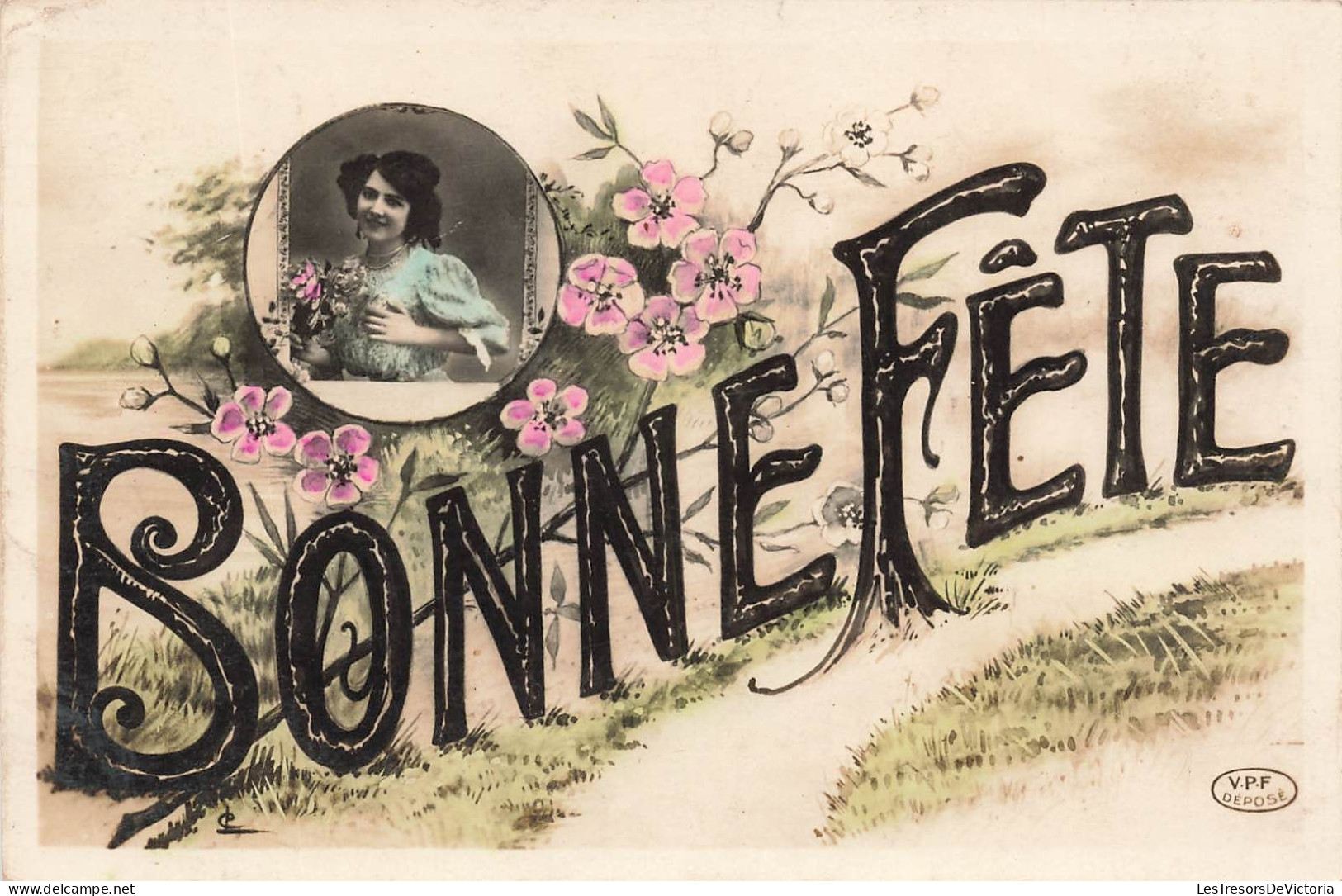FETES - VOEUX - Bonne Fête - Fantaisie - Femme - Fleurs - Carte Postale Ancienne - Sonstige & Ohne Zuordnung