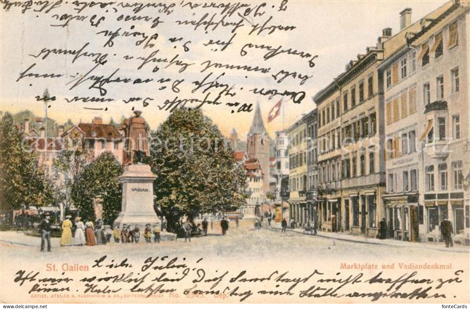 13018217 St Gallen SG Marktplatz Und Vadiandenkmal St Gallen SG - Altri & Non Classificati