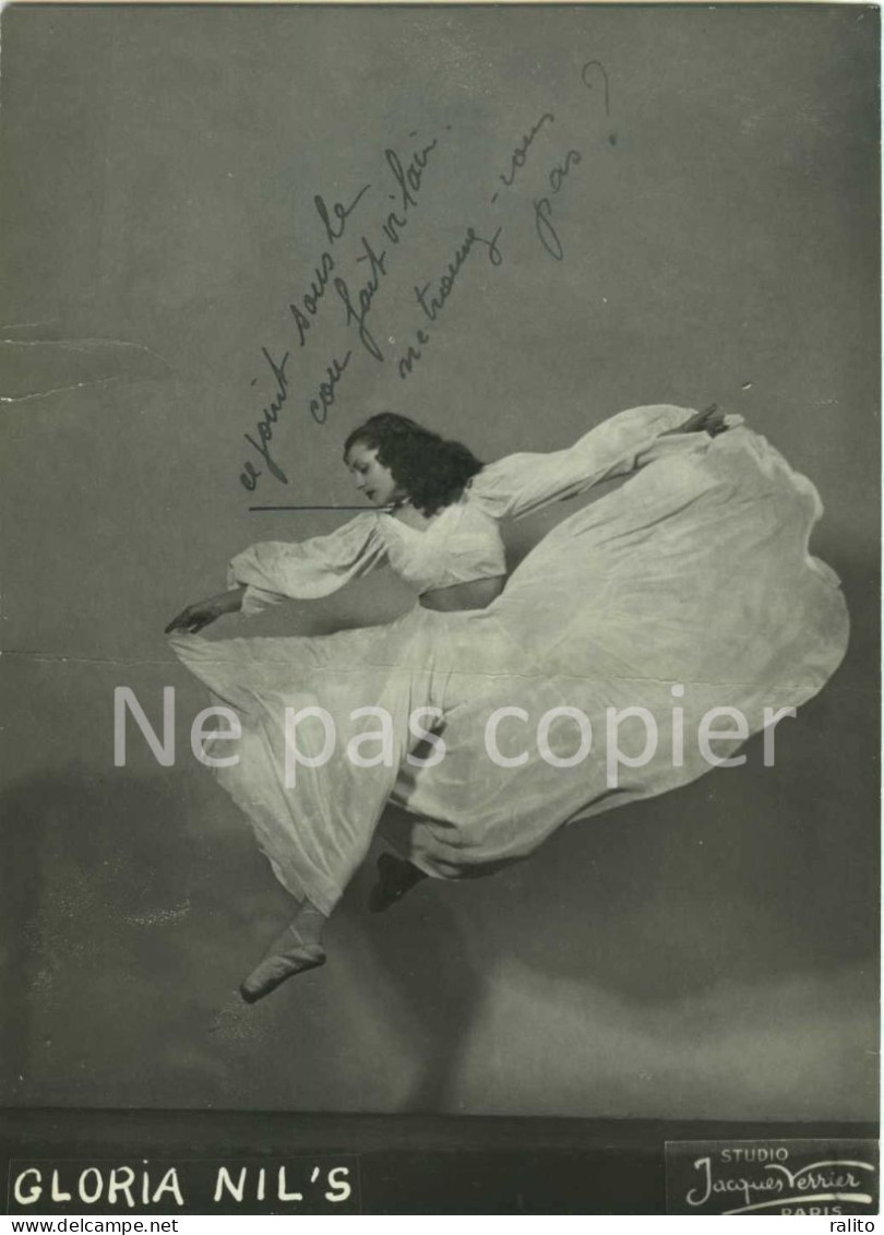 GLORIA NIL'S Vers 1940 Danse Voiles Photo Jacques VERRIER Retouche Retoucheur - Andere & Zonder Classificatie