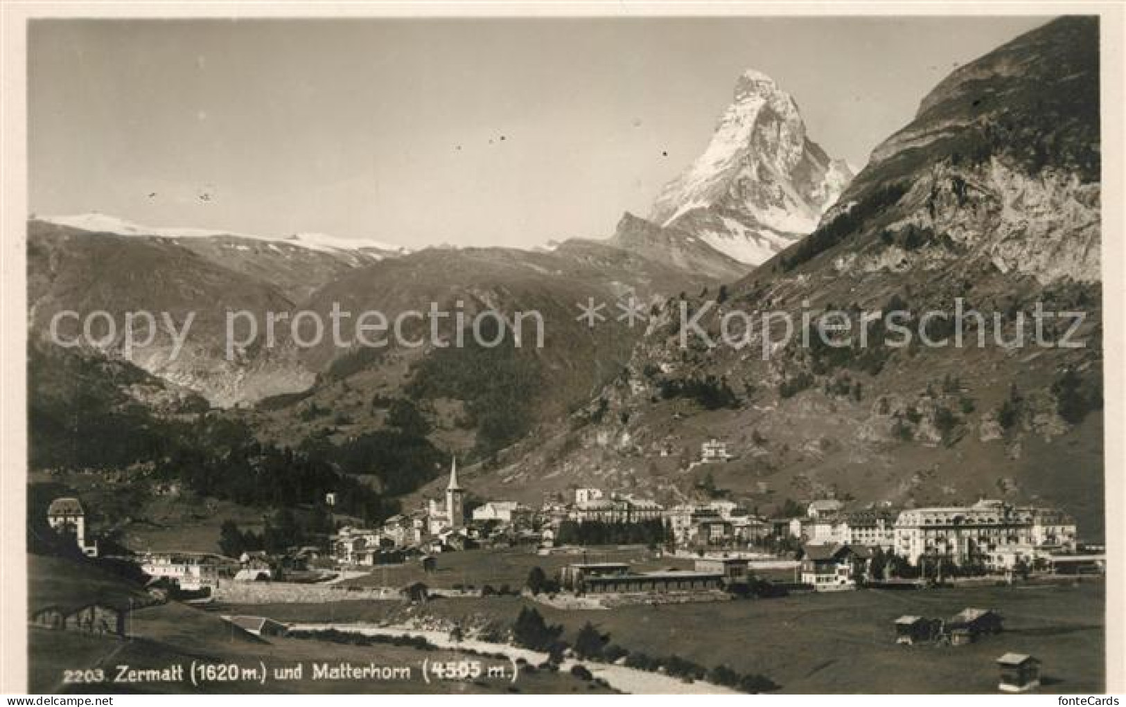 13014159 Zermatt VS Gesamtansicht Mit Matterhorn Walliser Alpen  - Sonstige & Ohne Zuordnung