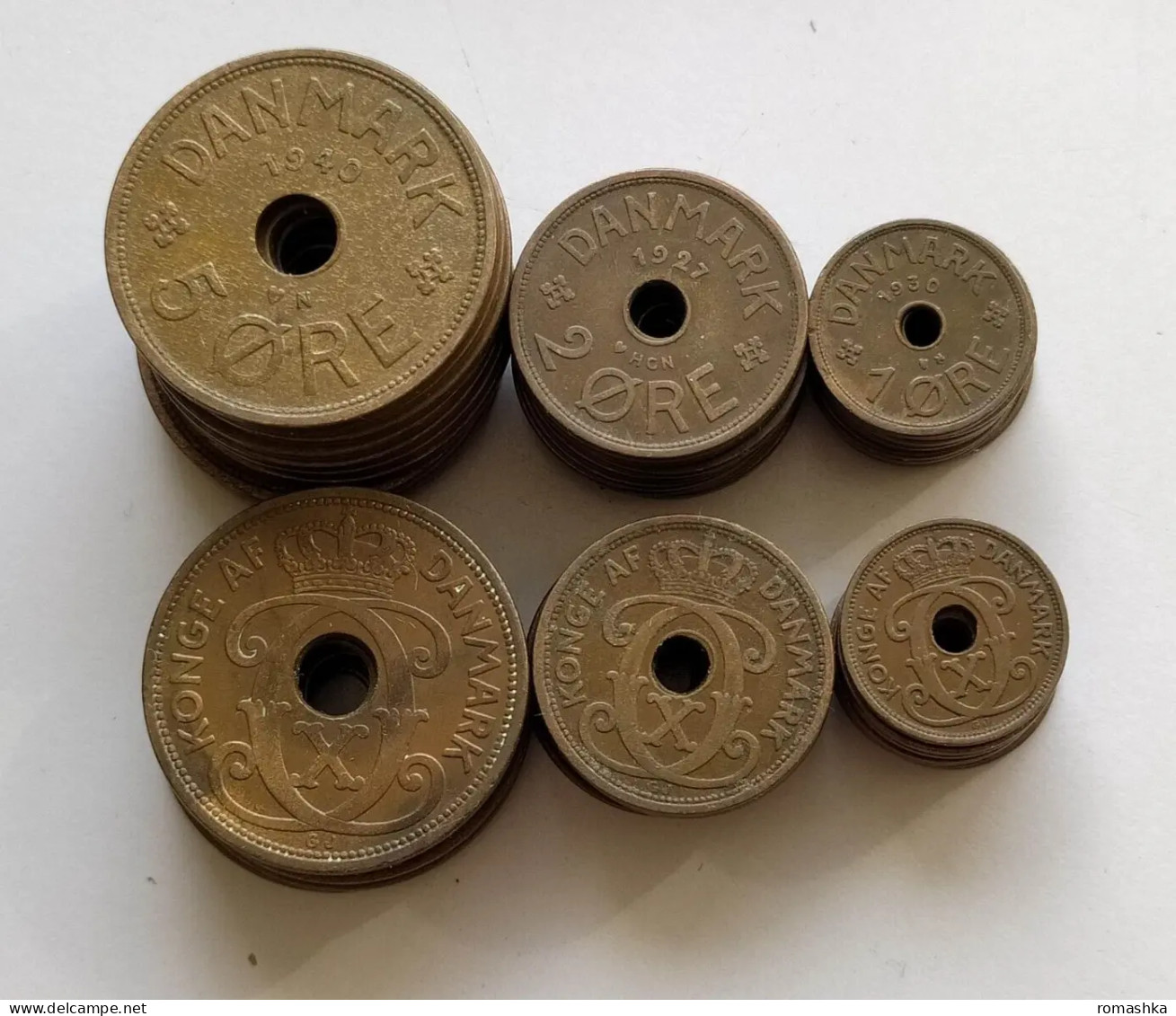 Denmark Set Of 3 Coins 5+2+1 öre Years Random Price For One Set - Dänemark