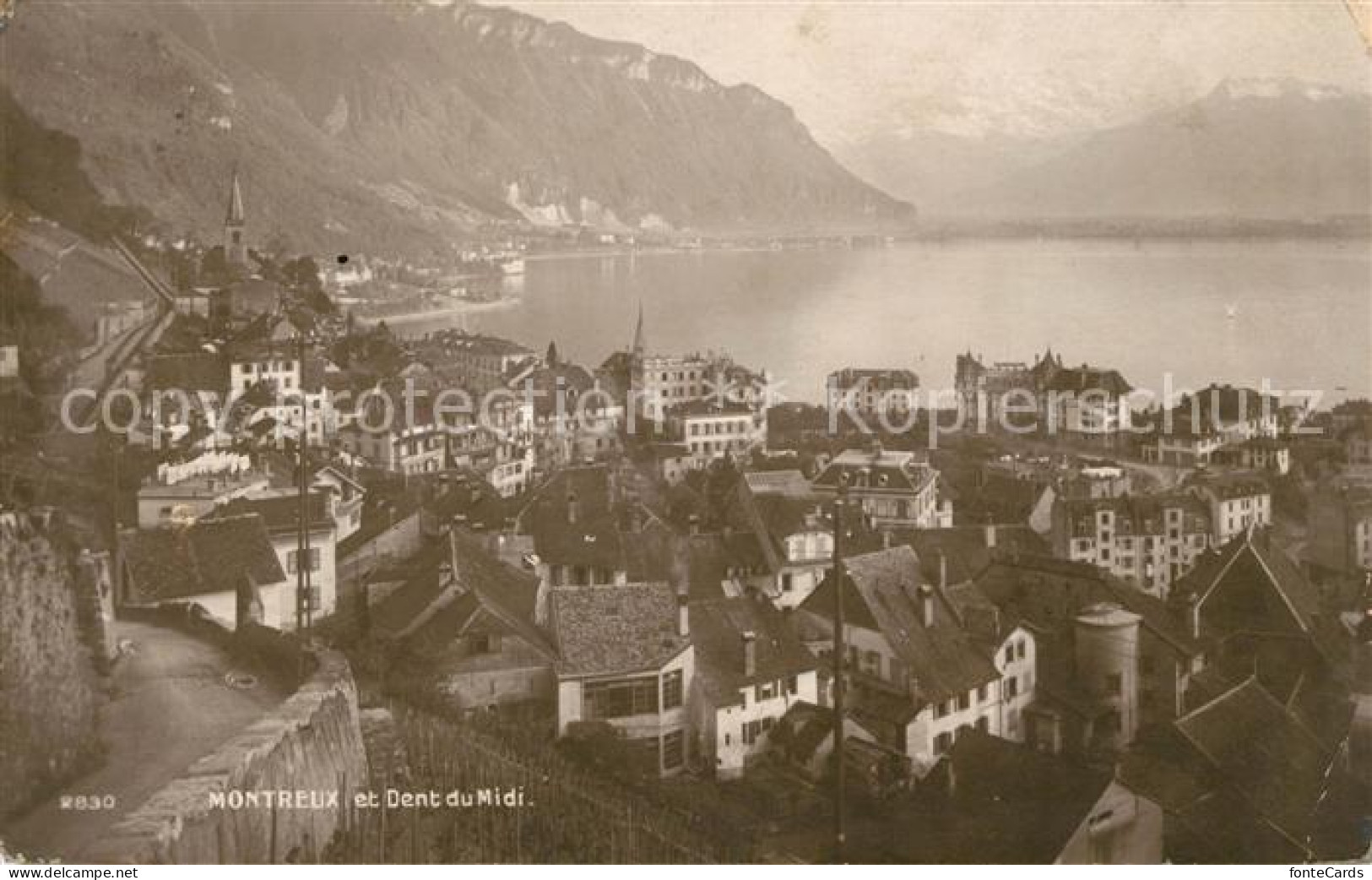 13014097 Montreux VD Lac Leman Et Dent Du Midi Genfersee Alpen Montreux - Andere & Zonder Classificatie