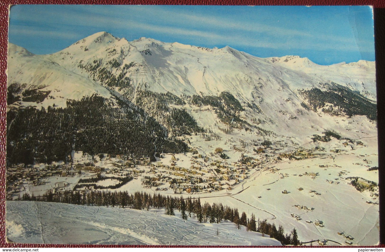 Davos (GR)  - Blick Vom Bräma-Büel Auf Ort Gegen Schiahörnern, Dorfberg, Parsennbahn - Davos