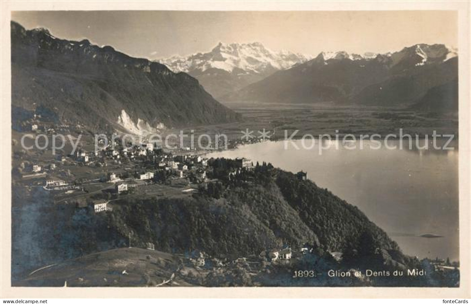 13010749 Glion Panorama Lac Leman Et Dents Du Midi Genfersee Glion - Autres & Non Classés