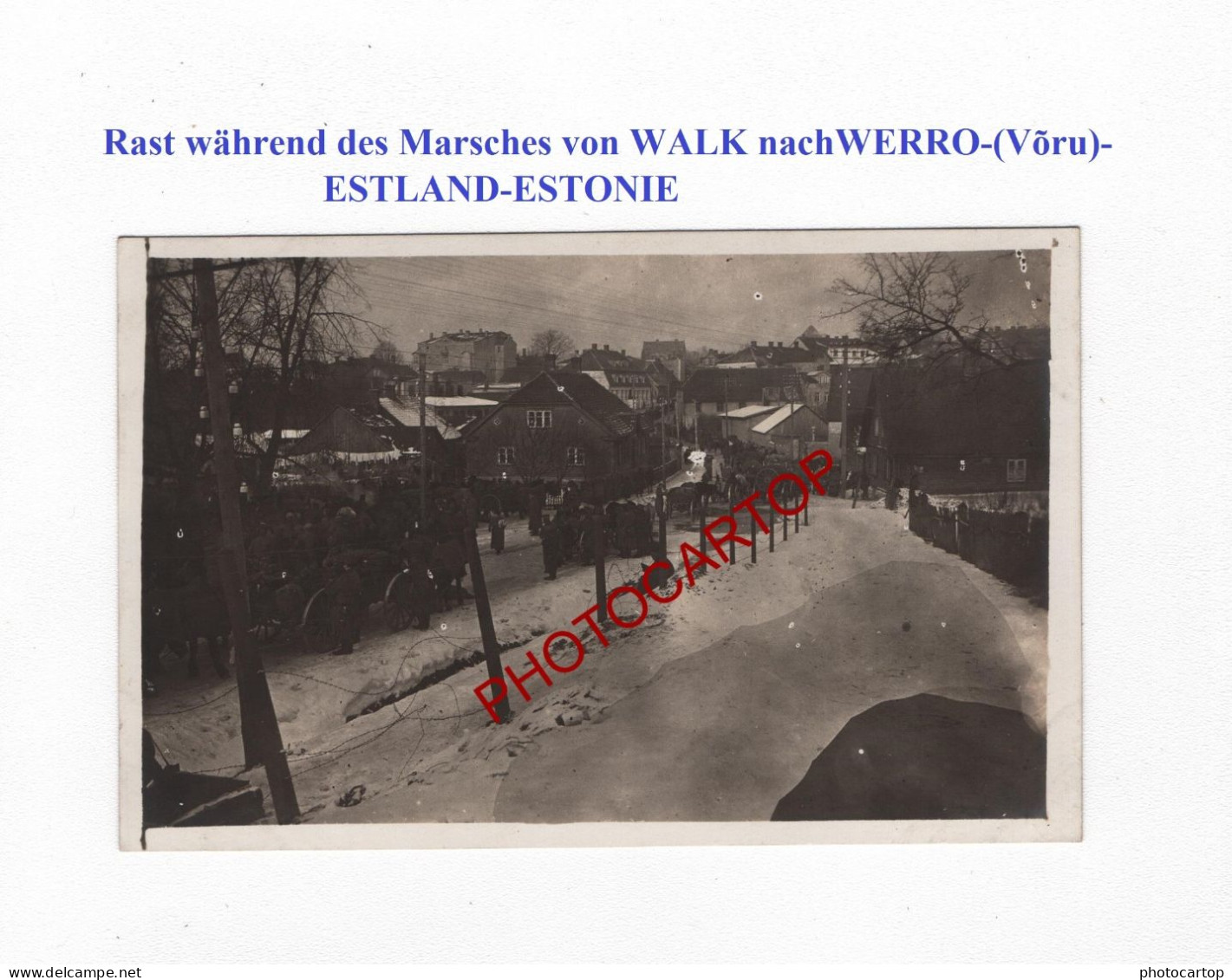 Entre WALCK-(Valgu) Et WERRO-(Voru)-ESTLAND-ESTONIE-CARTE PHOTO Allemande-GUERRE 14-18-1 WK-MILITARIA- - Estonia