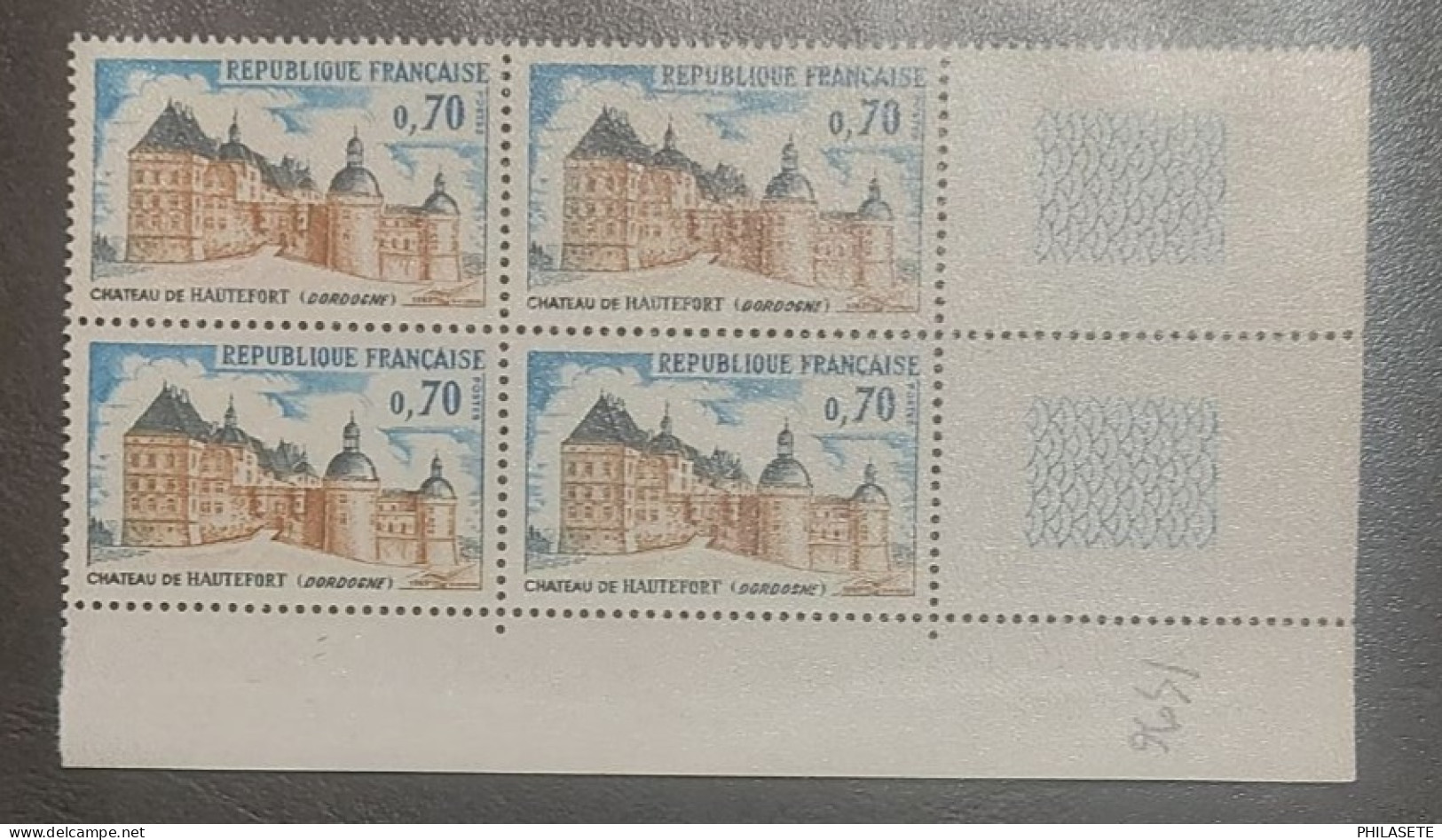 France Neuf** Bloc De 4  Timbres YT N° 1596 Château De Hautefort - Mint/Hinged
