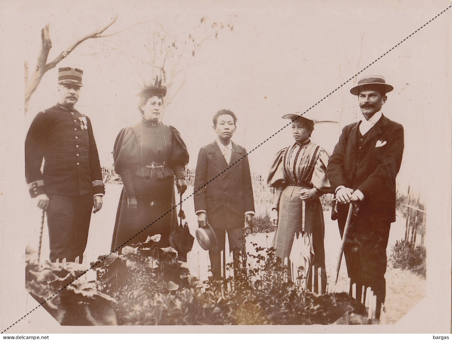 Photo Afrique Algérie Cdt Massoutier Marquise Prince D'Anman Tonkin Souvenir Mission Géodésique Militaire Boulard Gentil - Anciennes (Av. 1900)