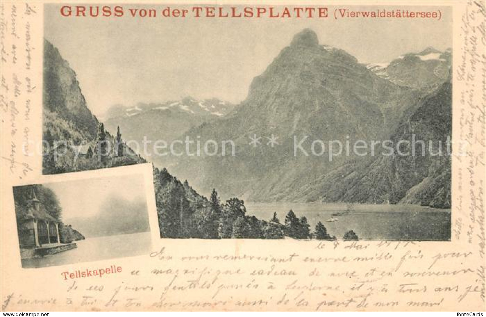 13010567 Vierwaldstaettersee SZ Tellplatte Tellskapelle Brunnen - Sonstige & Ohne Zuordnung