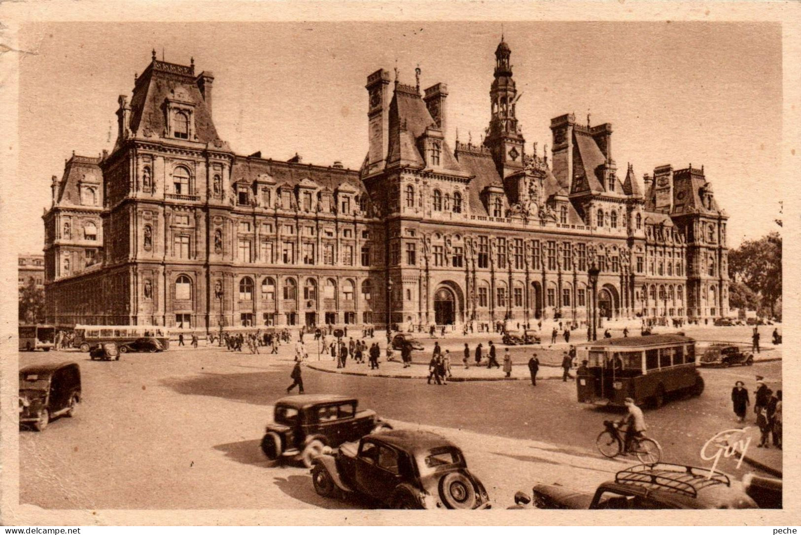 N° 2481 W -cpa Paris -voitures Et Bus Des Années 40 - Passenger Cars