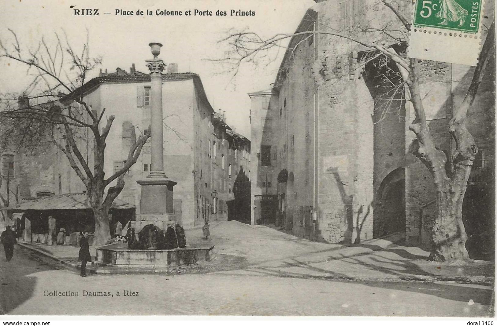 CPA04- RIEZ- Place De La Colonne Et Porte Des Prinets - Other & Unclassified