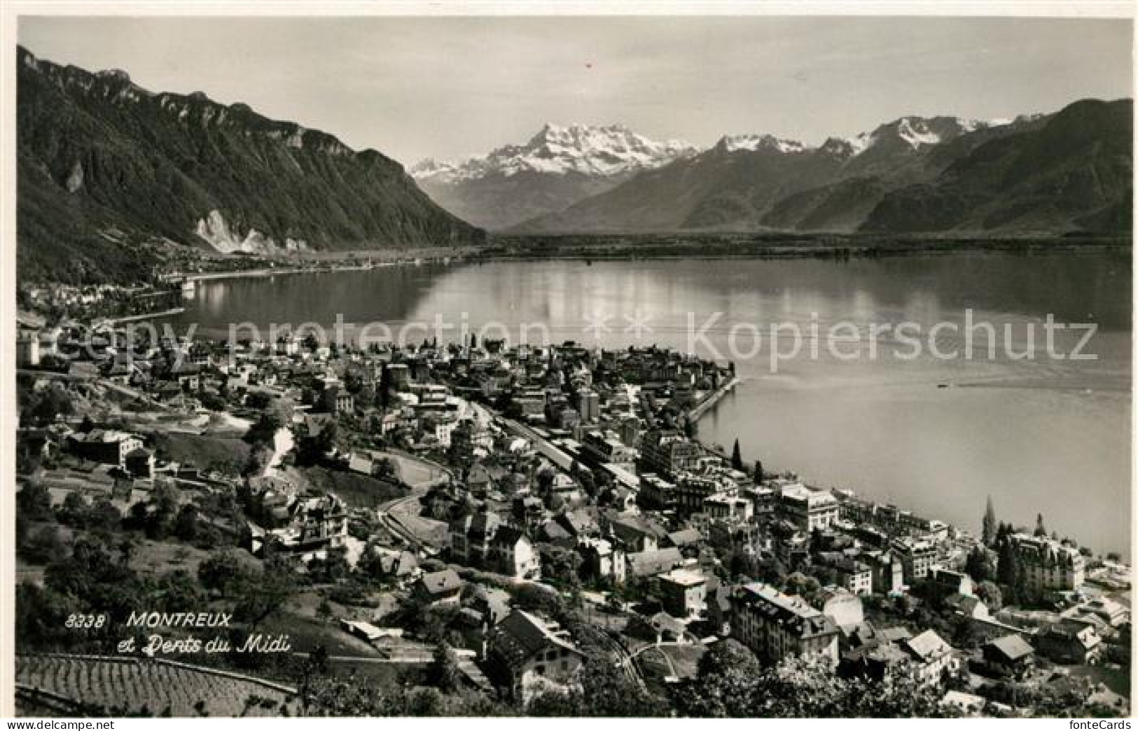 13009907 Montreux VD Fliegeraufnahme Seepartie Et Dents Du Midi Montreux - Other & Unclassified