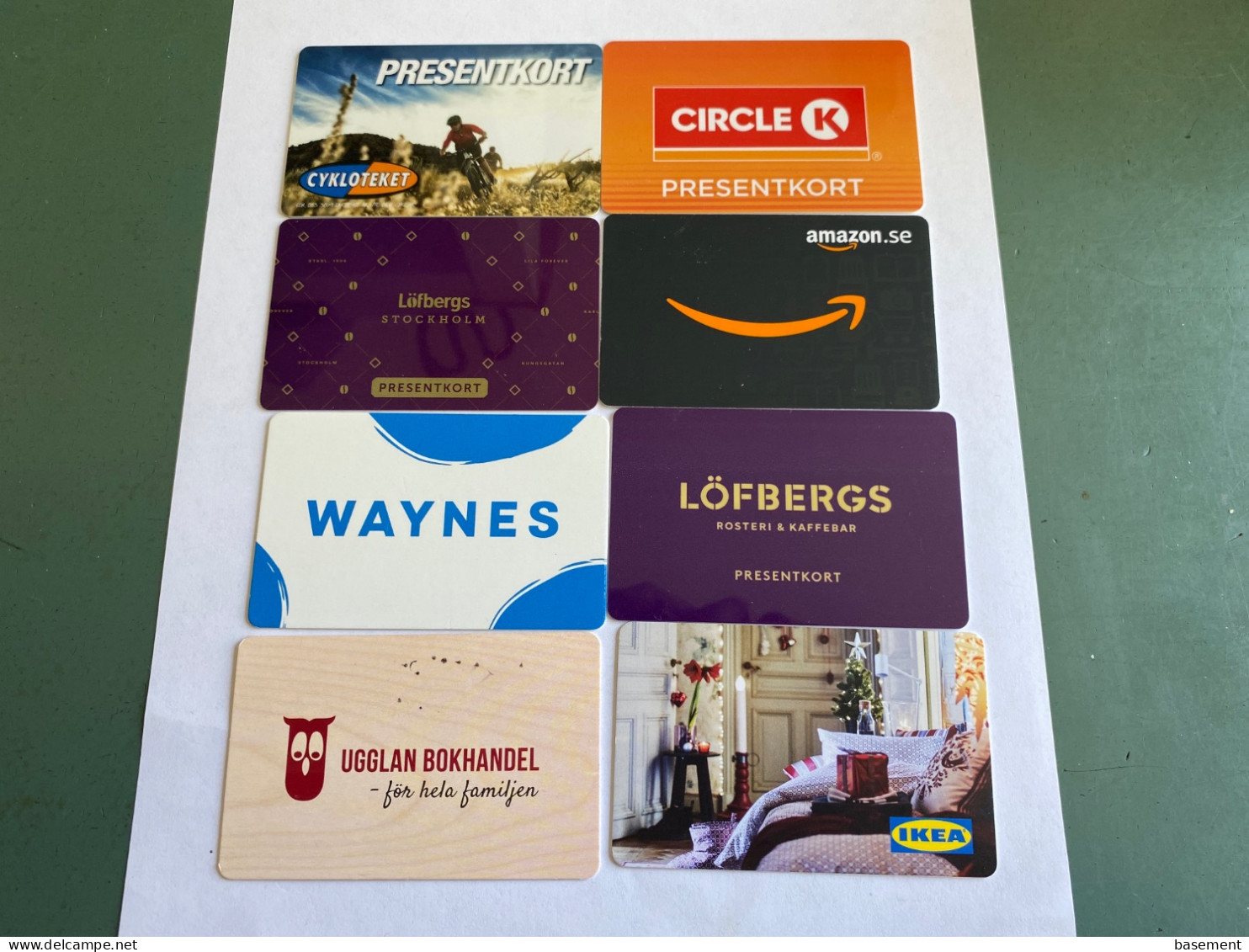 - 4 - Sweden Gift Cards 8 Different - Gift Cards